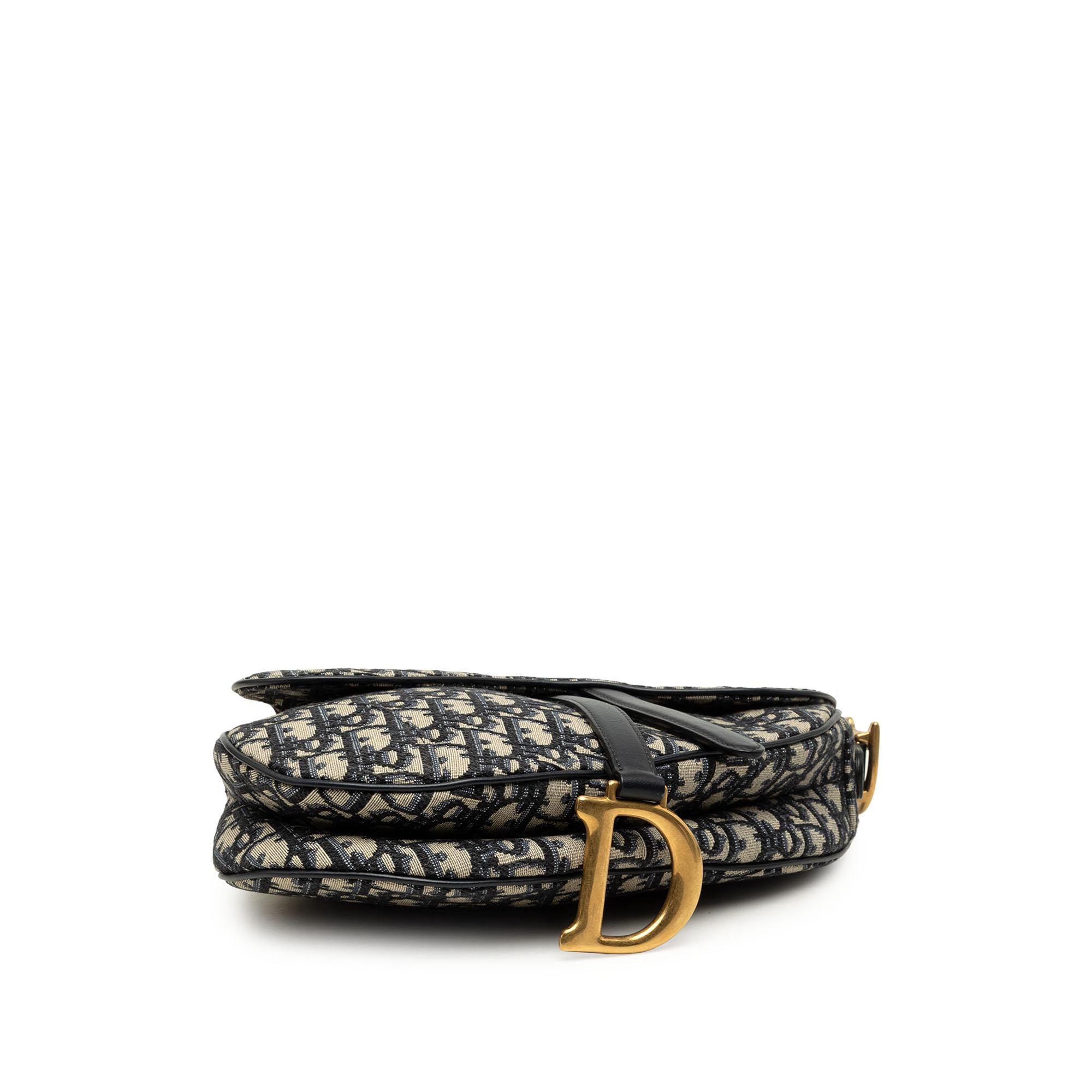 Dior Oblique Canvas Saddle Bag