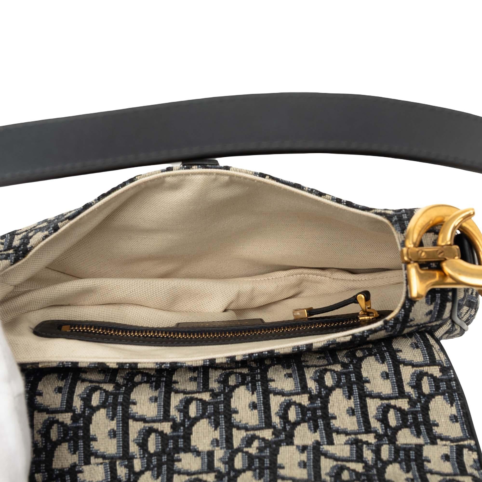 Dior Oblique Canvas Saddle Bag