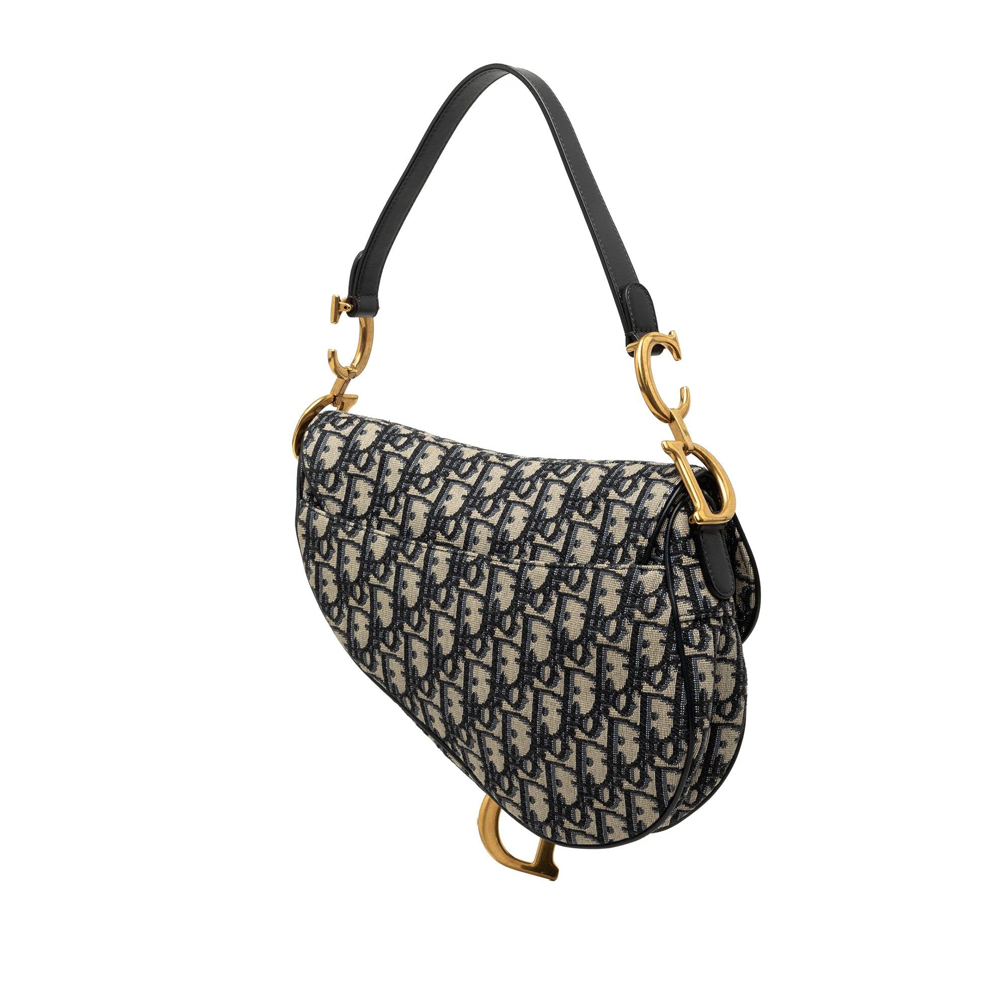 Dior Oblique Canvas Saddle Bag