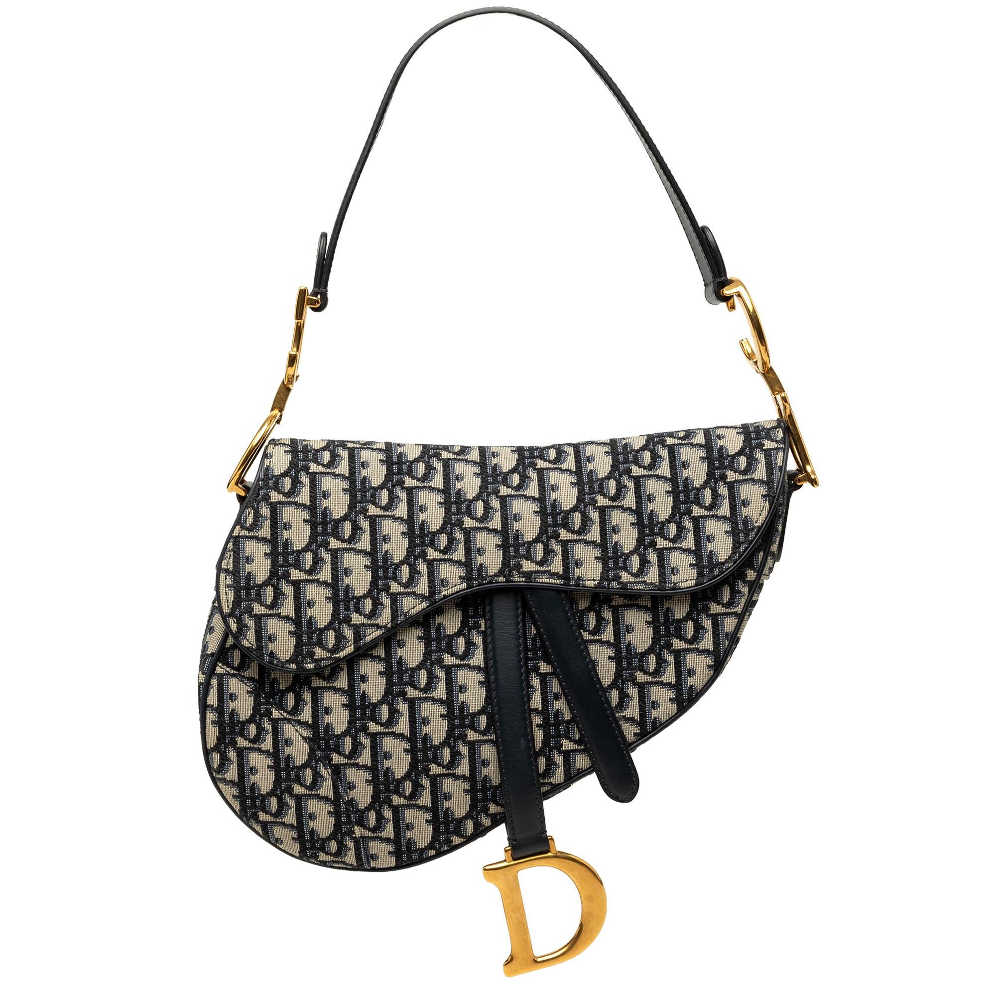 Dior Oblique Canvas Saddle Bag