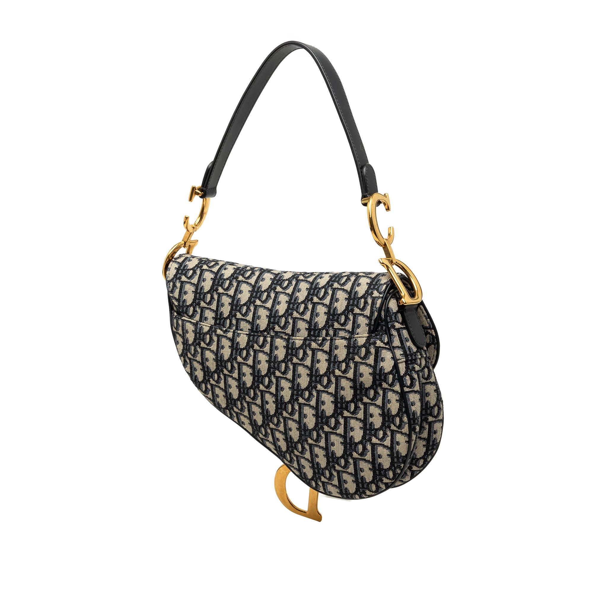Dior Oblique Canvas Saddle Bag