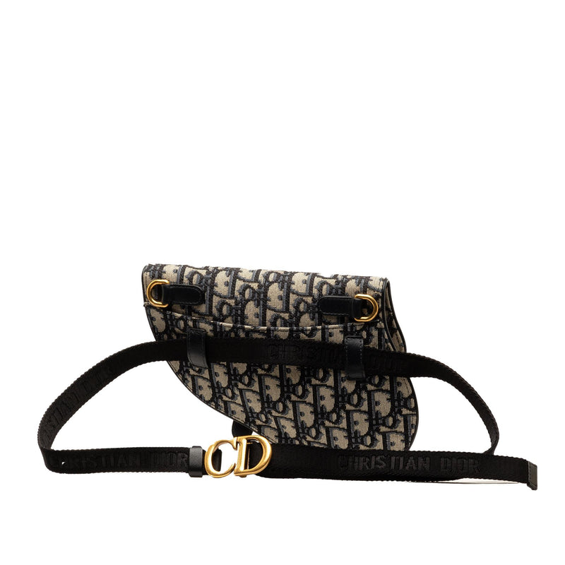 Dior Oblique Canvas Saddle Belt Bag (SHG-eu4SAa)