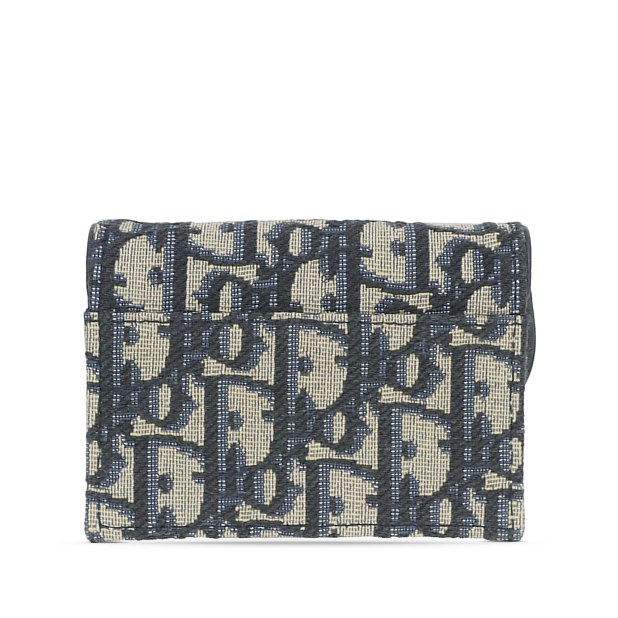 Dior Oblique Canvas Saddle Card Holder