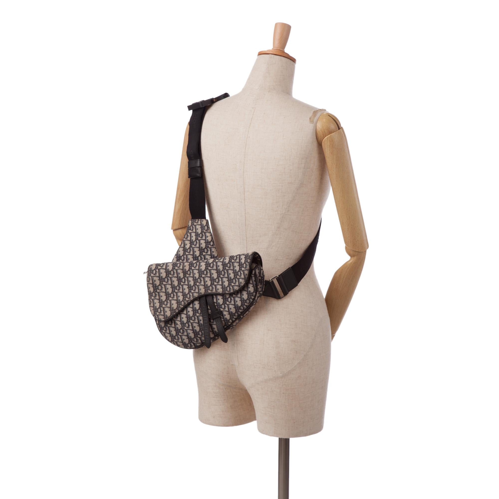 Dior Oblique Canvas Saddle Crossbody