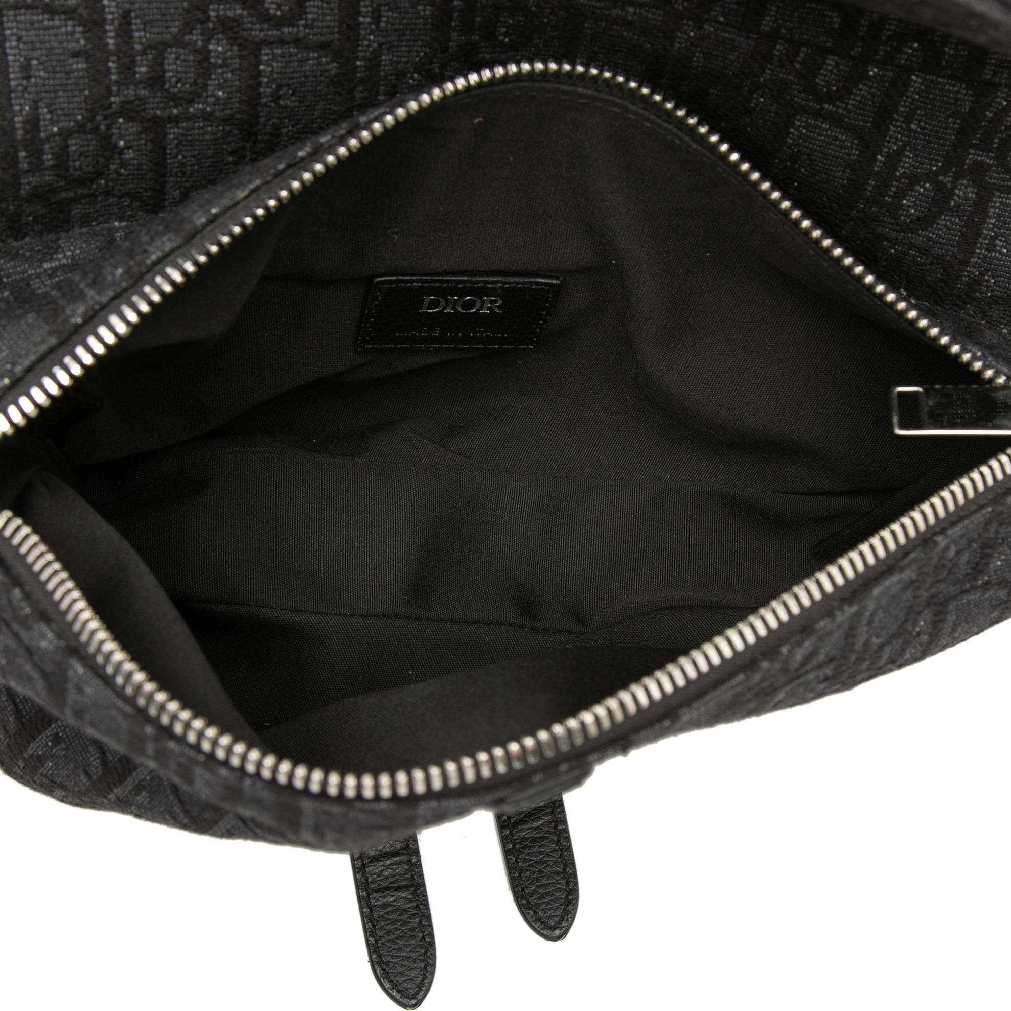 Dior Oblique Canvas Saddle Crossbody