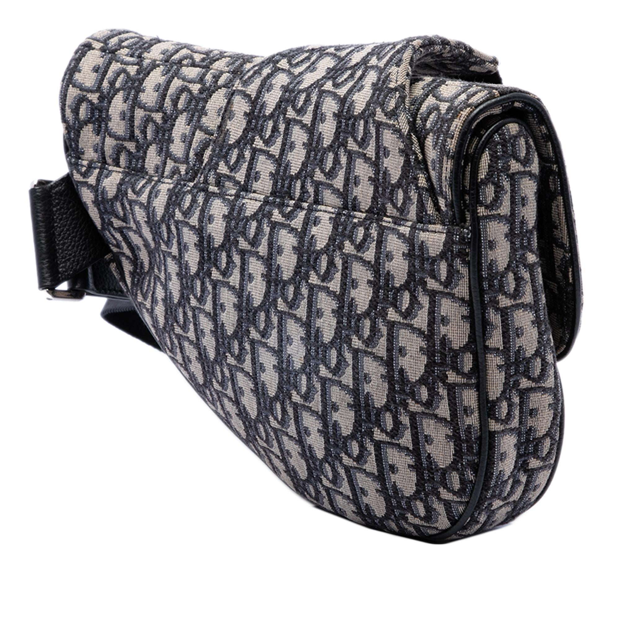 Dior Oblique Canvas Saddle Crossbody