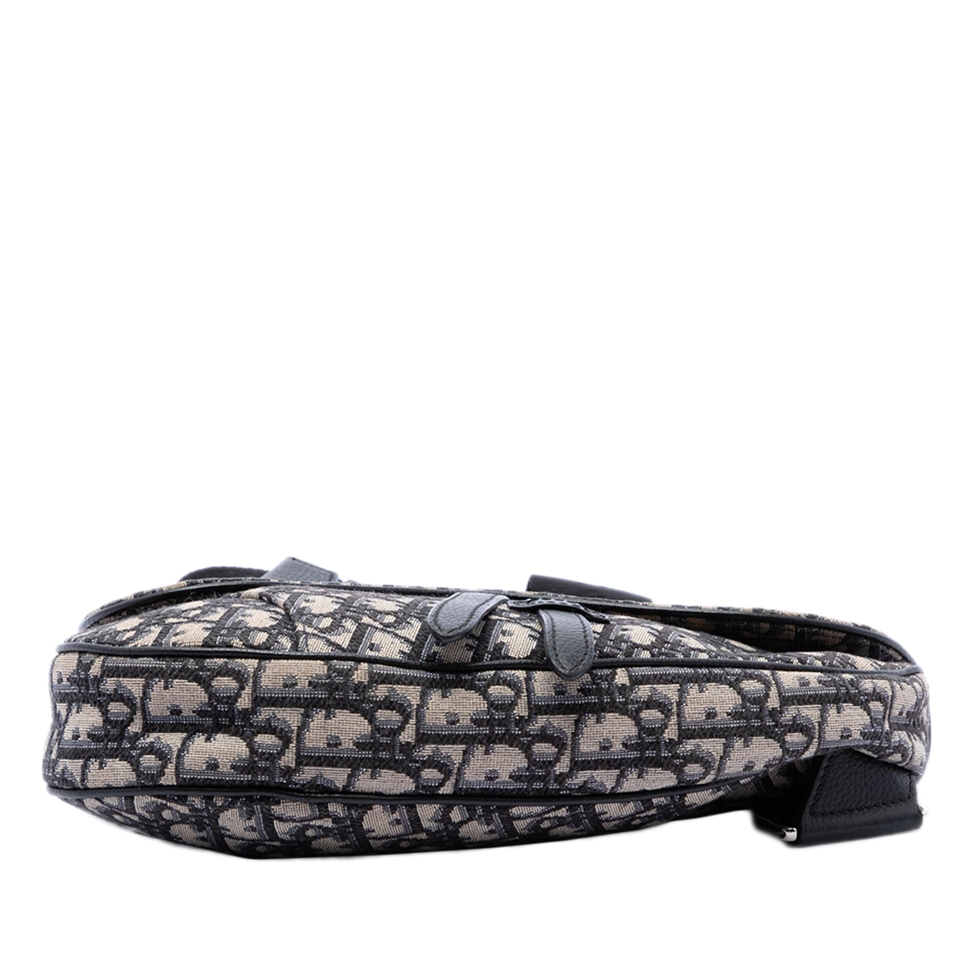 Dior Oblique Canvas Saddle Crossbody