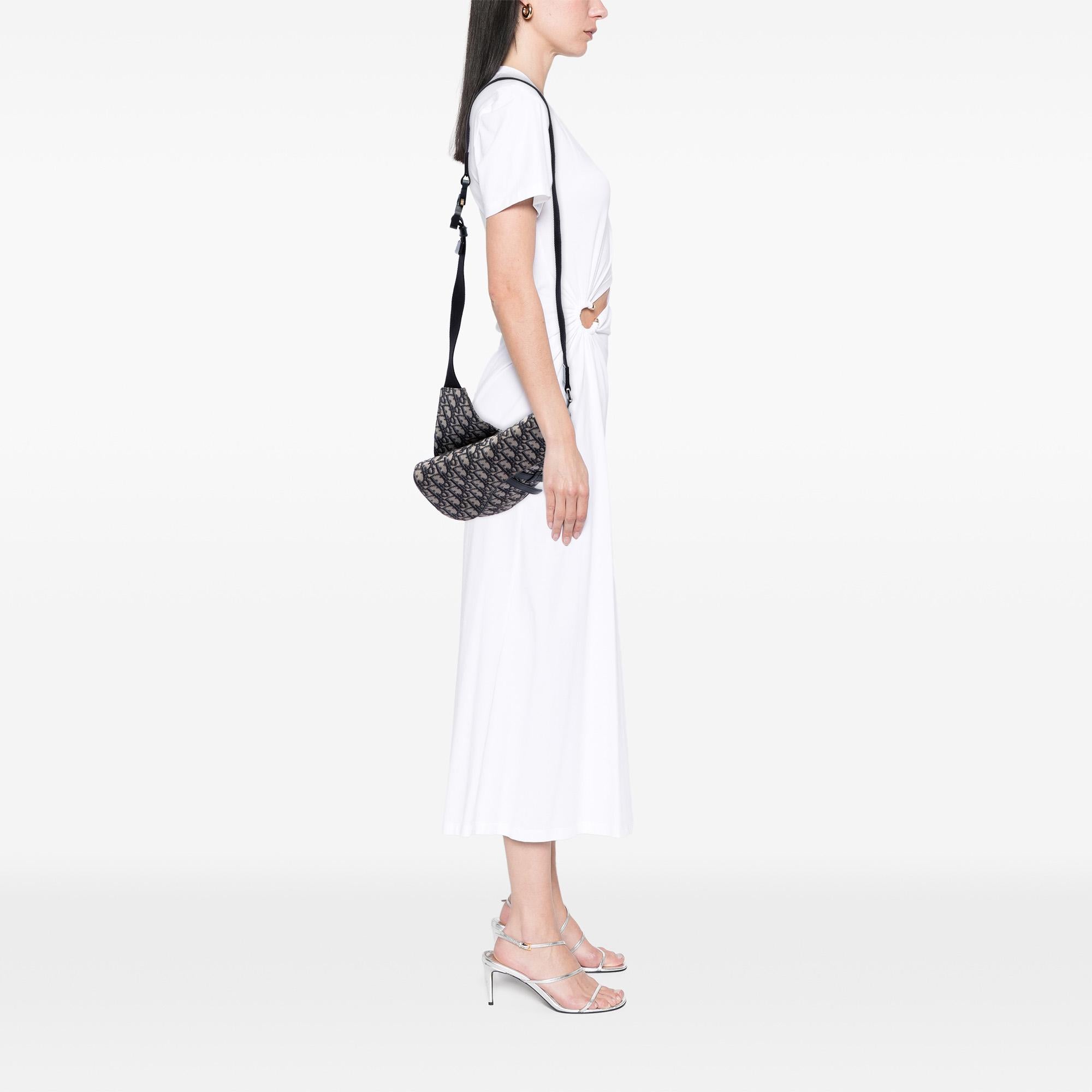 Dior Oblique Canvas Saddle Crossbody