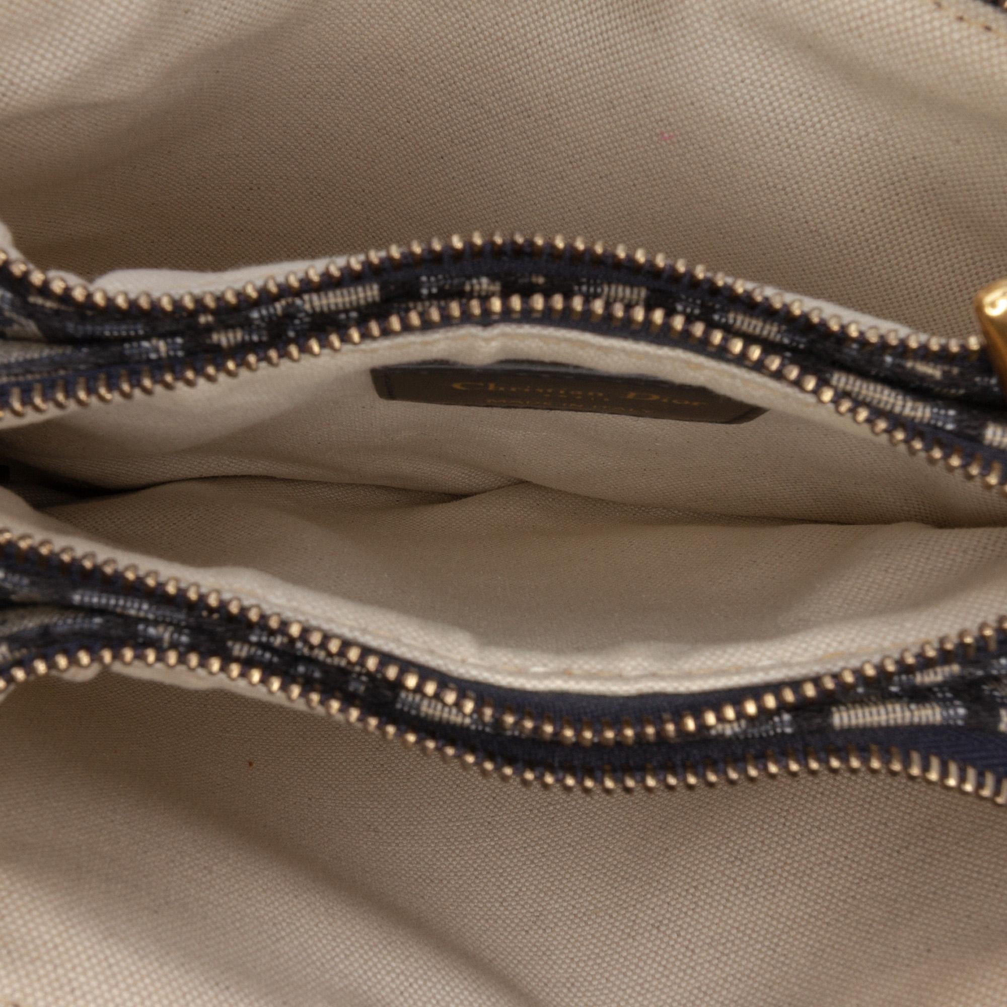 Dior Oblique Canvas Saddle Triple Zip Crossbody