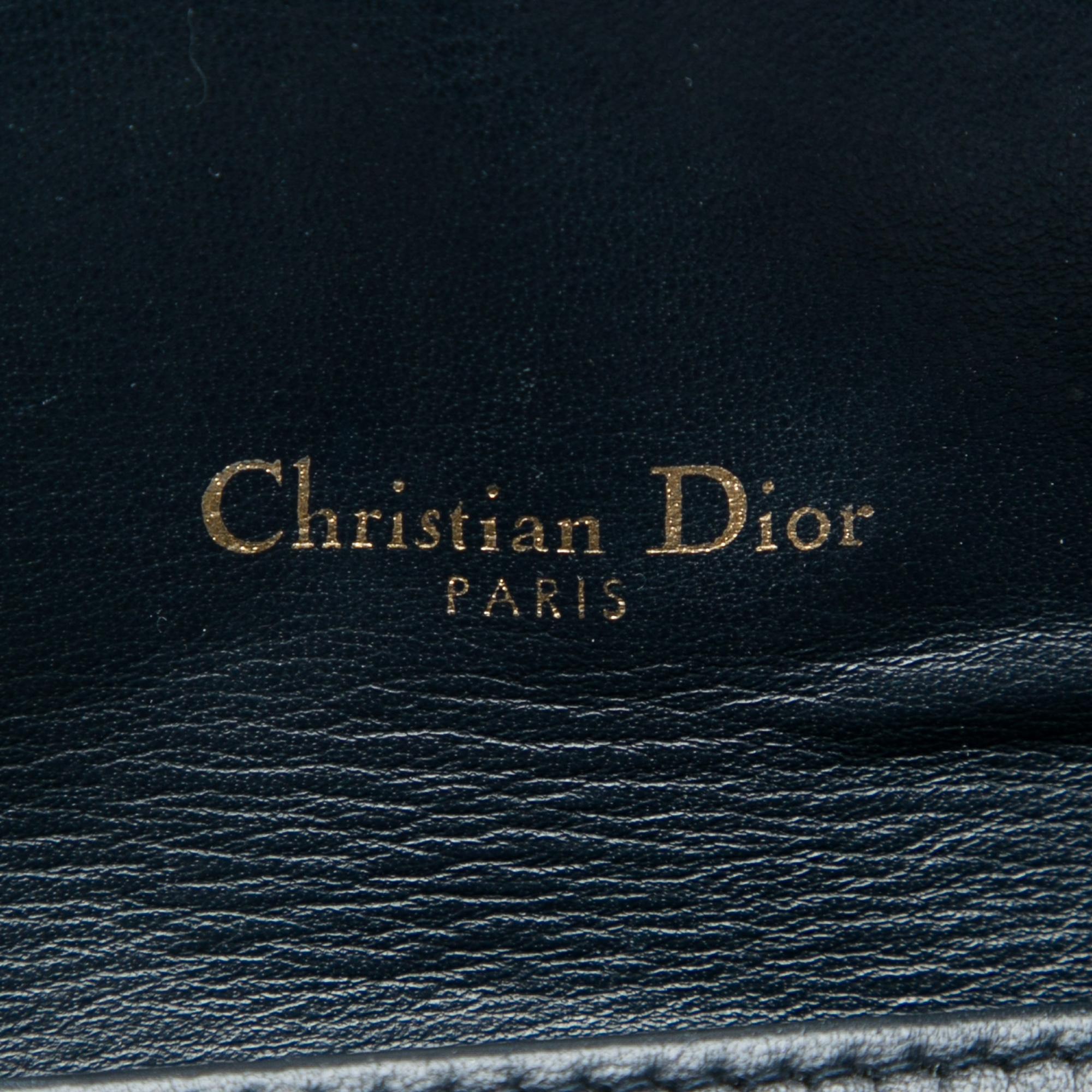 Dior Oblique Canvas Saddle Wallet On Chain