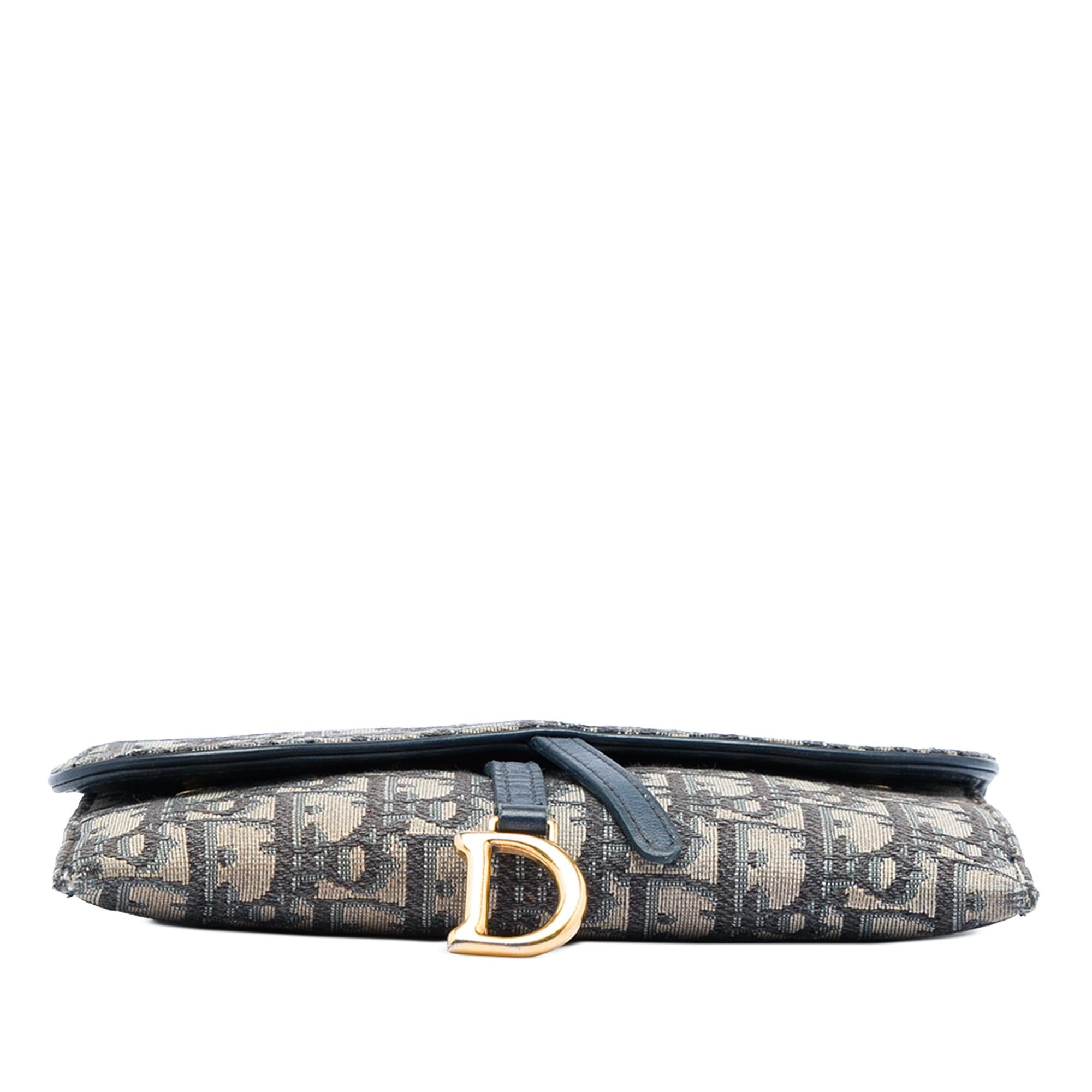 Dior Oblique Canvas Saddle Wallet On Chain