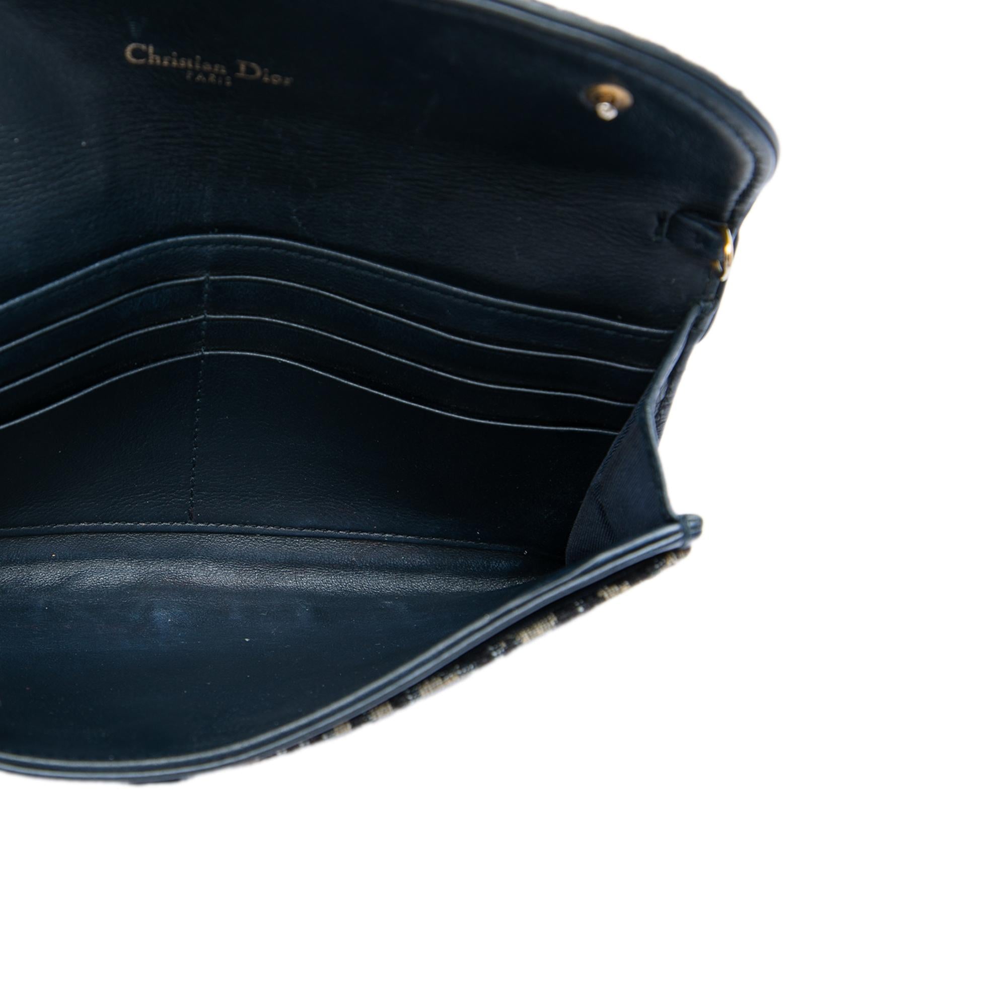 Dior Oblique Canvas Saddle Wallet On Chain