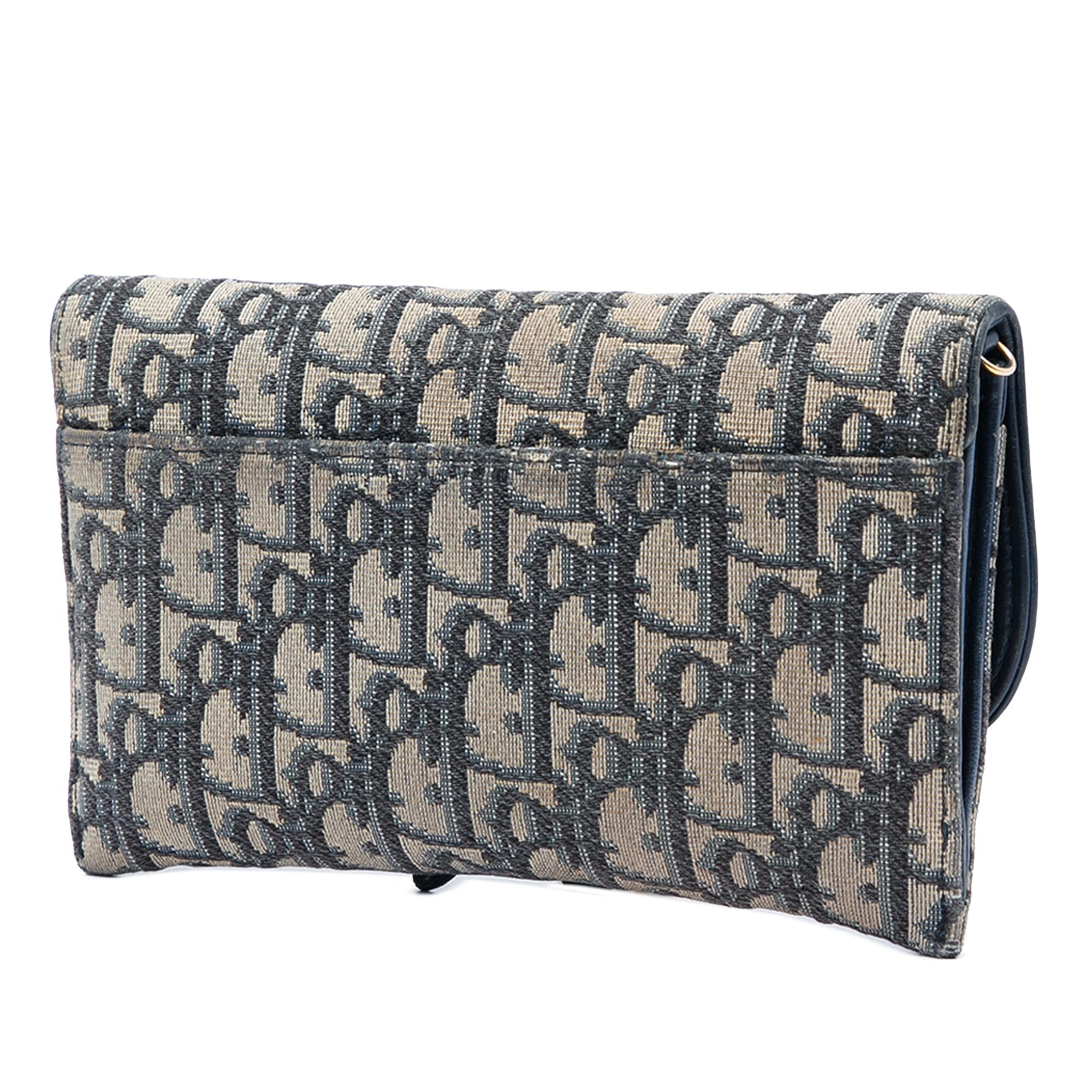 Dior Oblique Canvas Saddle Wallet On Chain