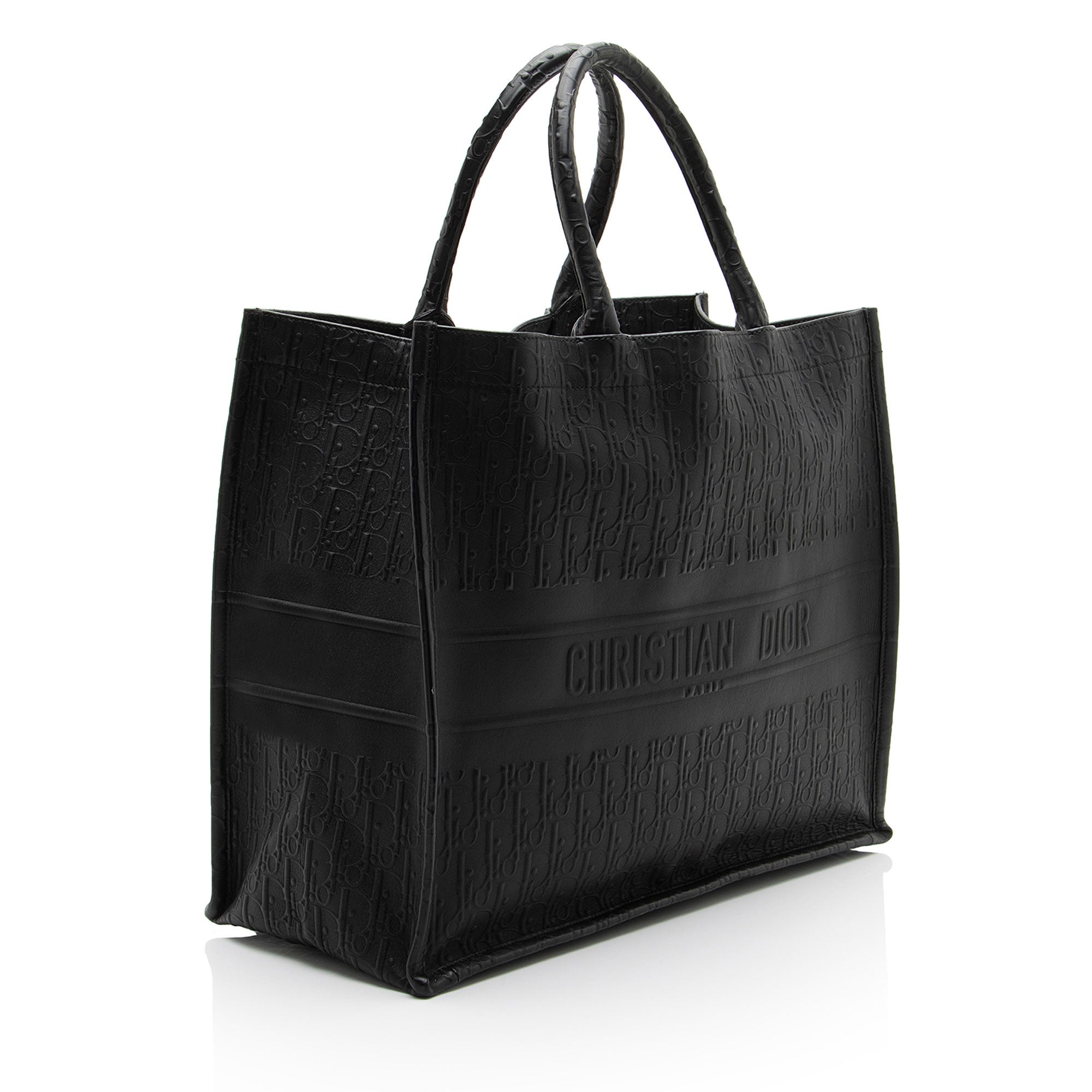 Dior Oblique Embossed Calfskin Large Book Tote