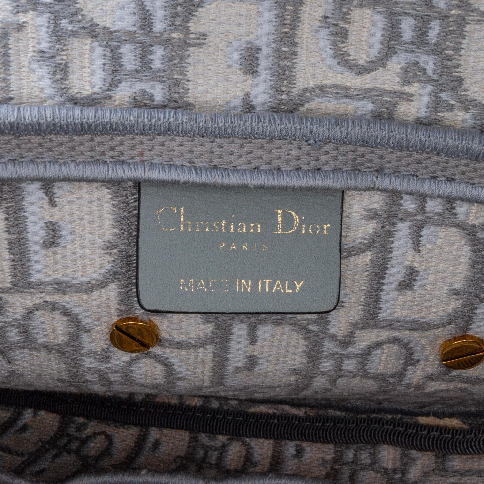 Dior Oblique Embroidered Canvas Saddle Bag