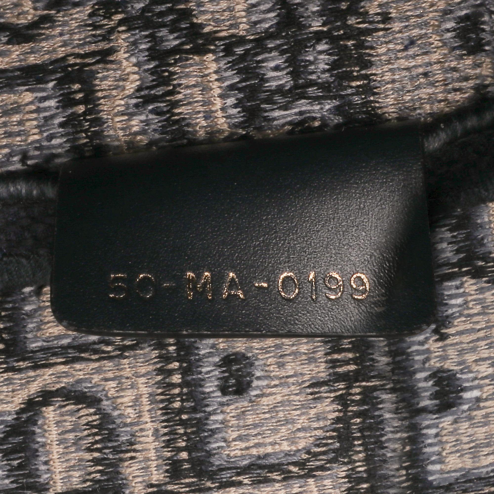 Dior Oblique Embroidered Canvas Saddle Bag