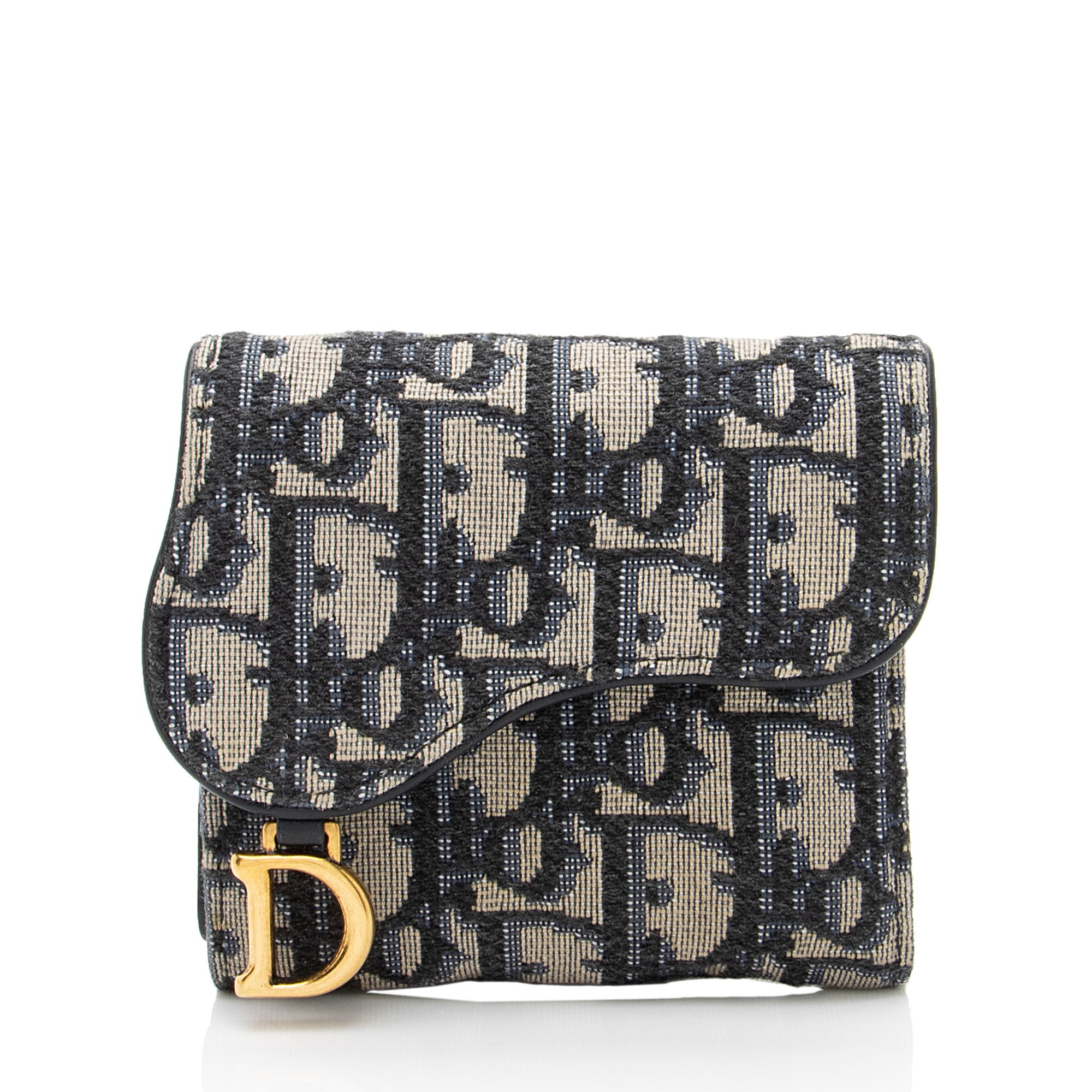 Dior Oblique Saddle Lotus Compact Wallet