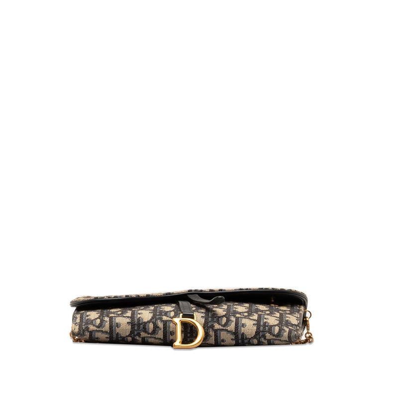 Dior Oblique Saddle Wallet On Chain (SHG-R0QMx8)