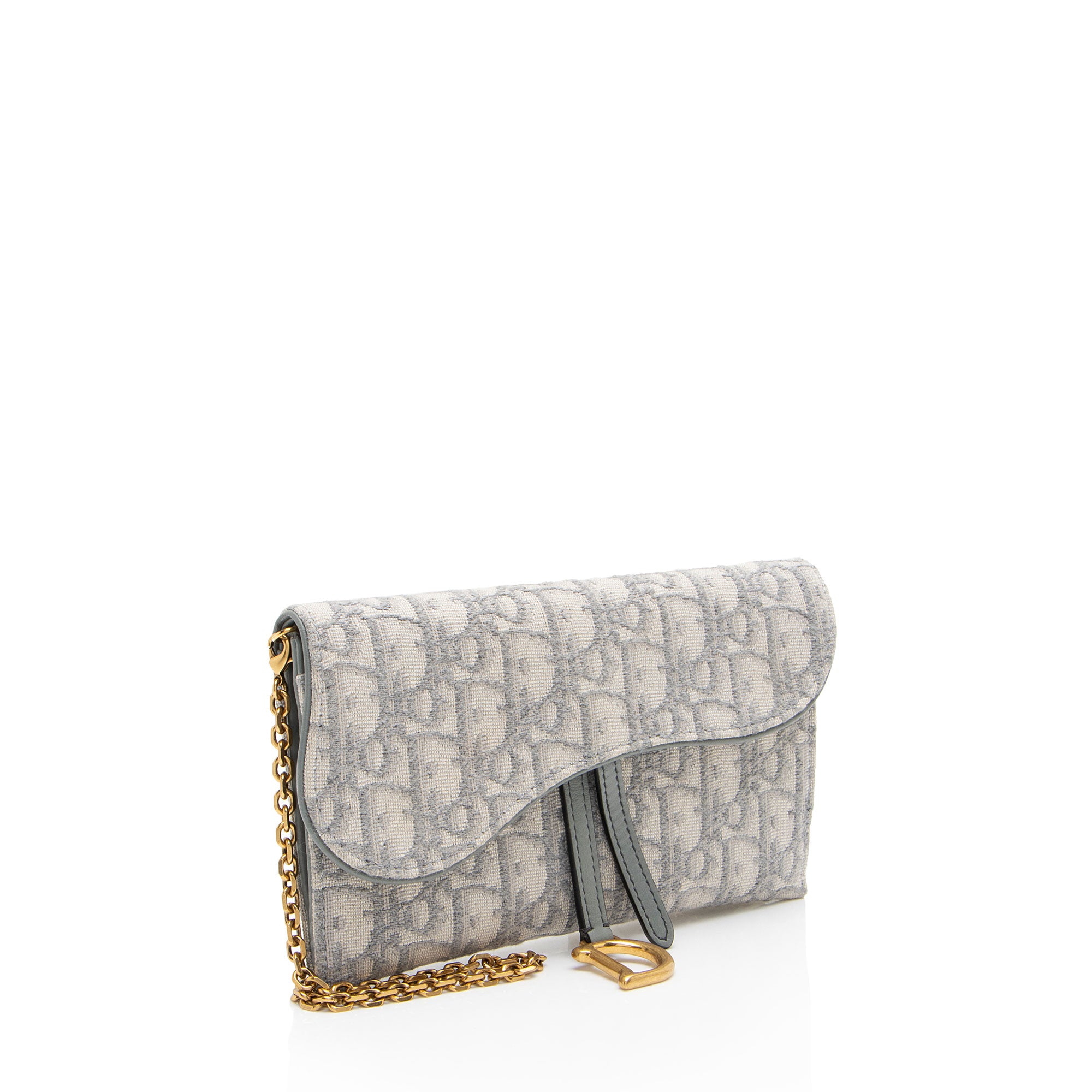 Dior Oblique Small Saddle Pouch with Chain