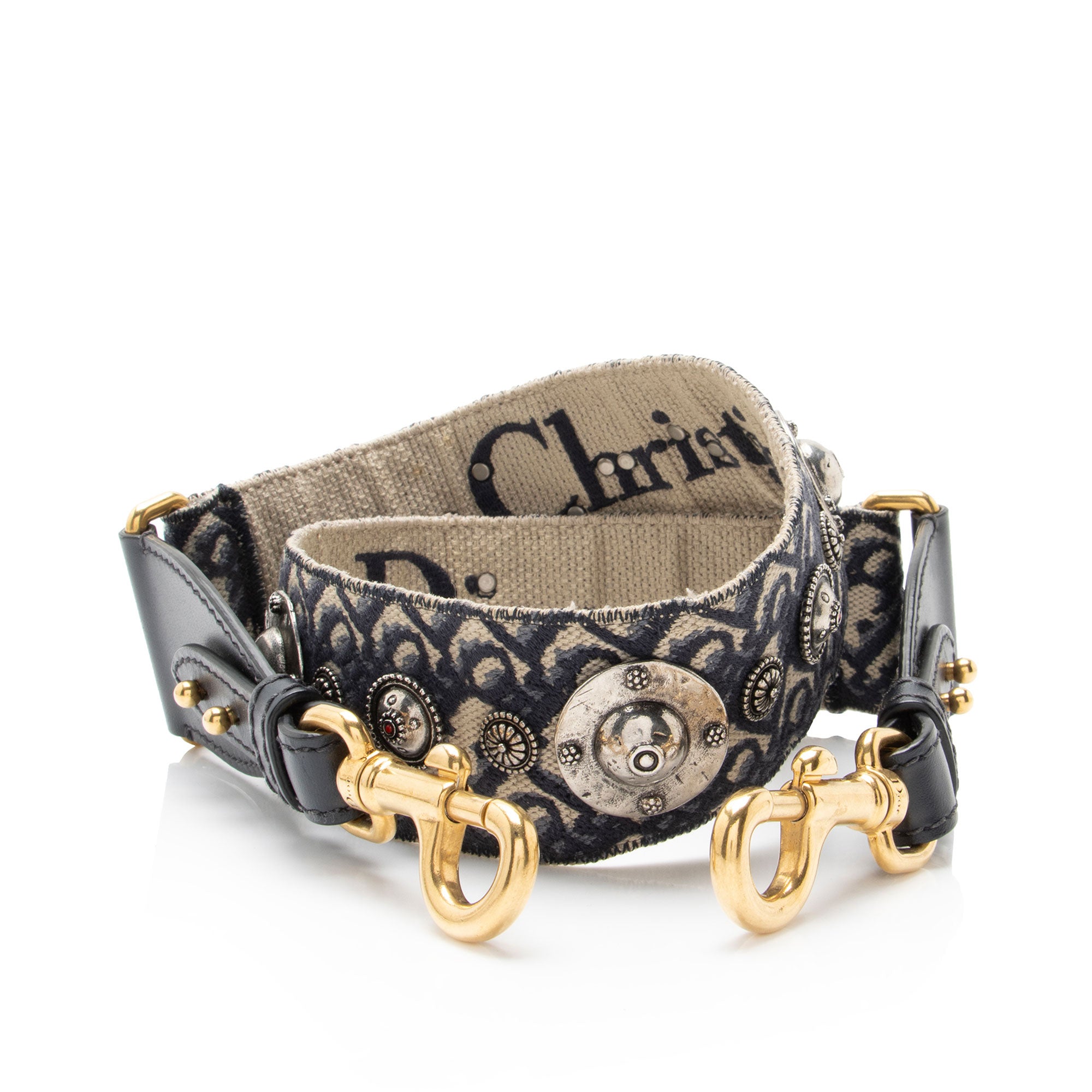 Dior Oblique Studded Shoulder Strap