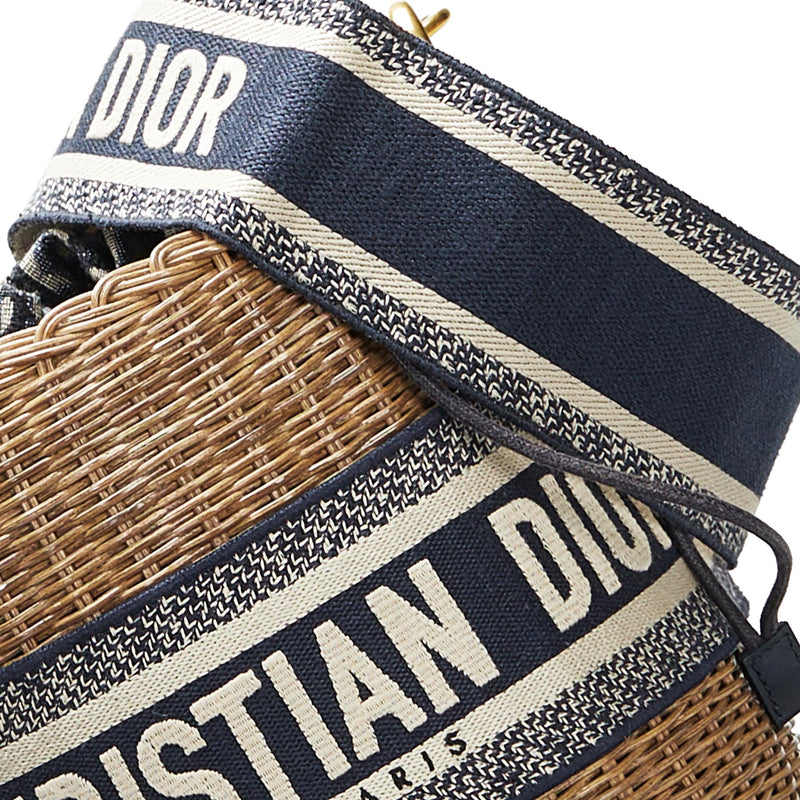 Christian Dior pre-owned Oblique Wicker Bucket Bag - Farfetch