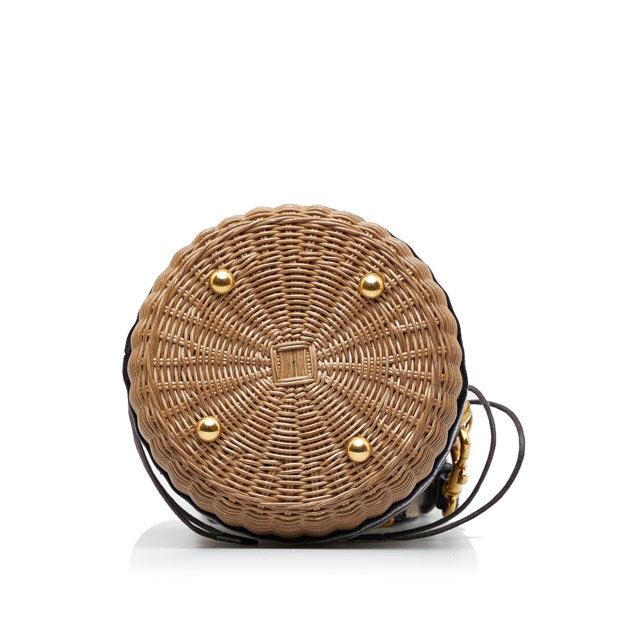 Dior Oblique Wicker Bucket Bag