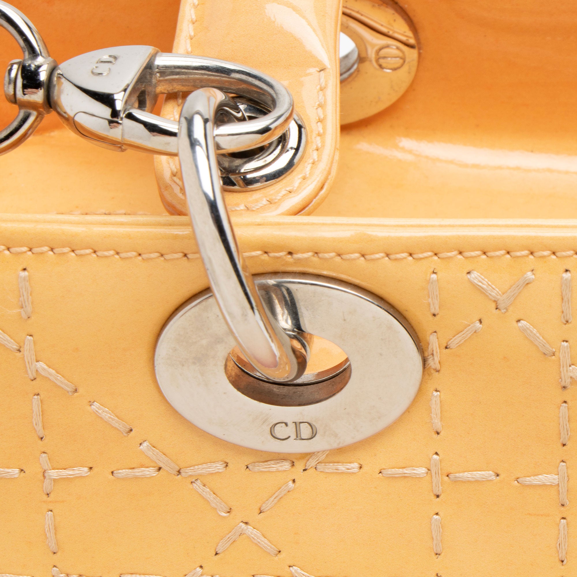 Dior Patent Leather Ombre Lady Dior Medium Tote