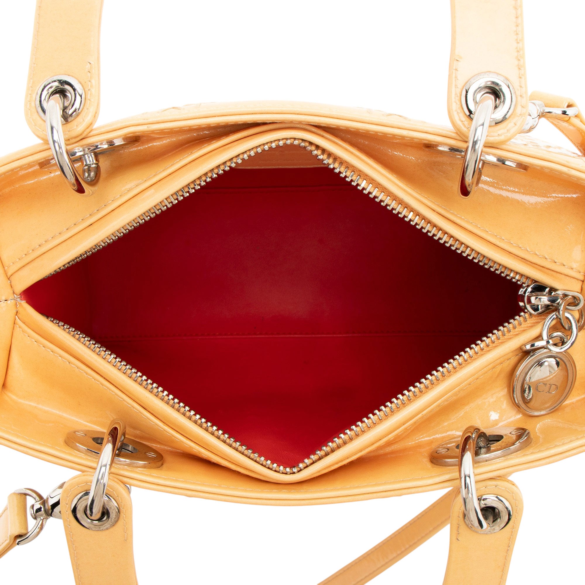Dior Patent Leather Ombre Lady Dior Medium Tote