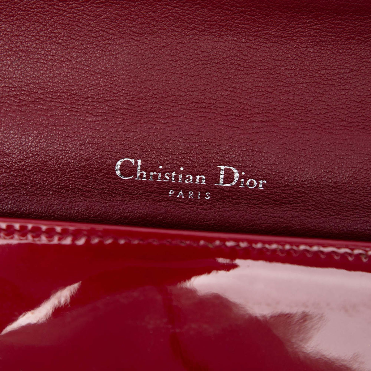 Dior Patent Cannage Lady Dior Chain Convertible Clutch