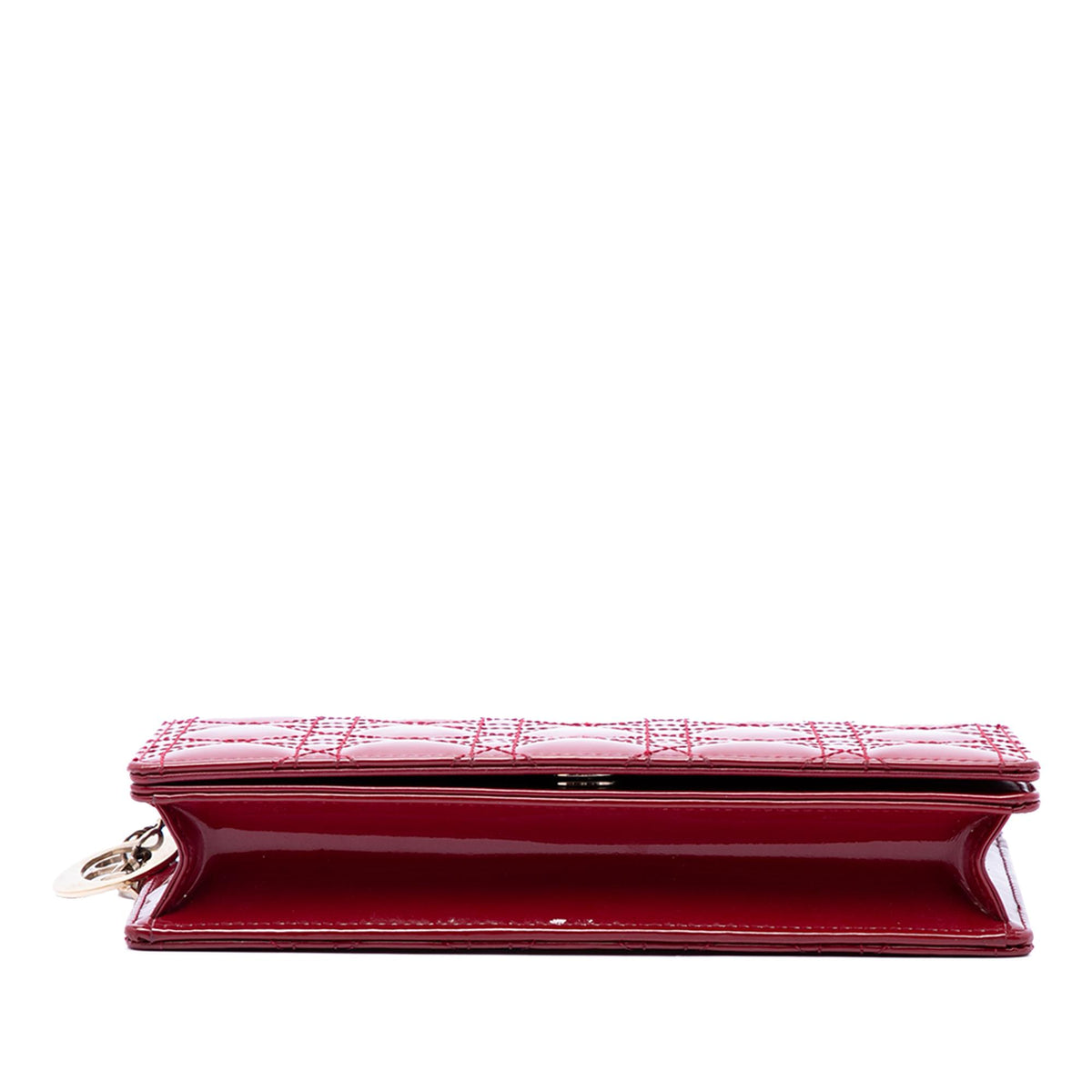 Dior Patent Cannage Lady Dior Chain Convertible Clutch