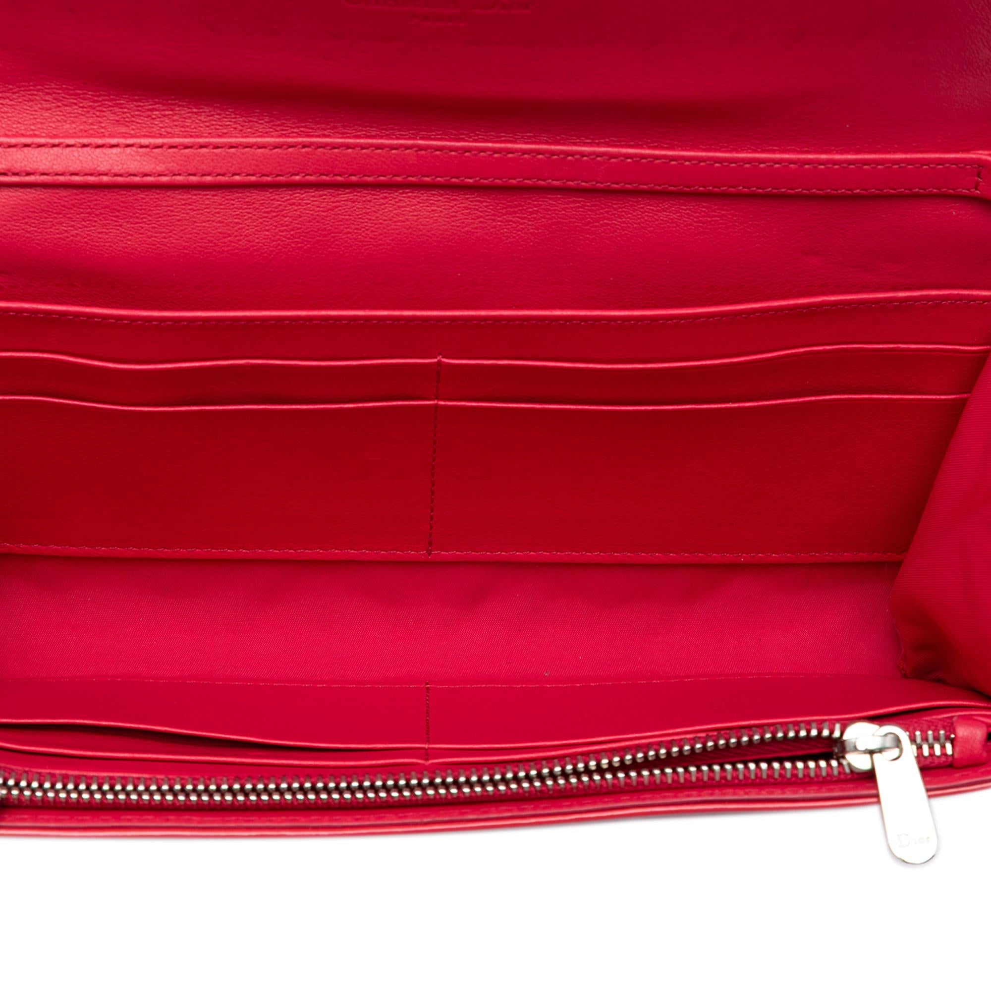 Dior Patent Cannage Lady Dior Wallet On Chain