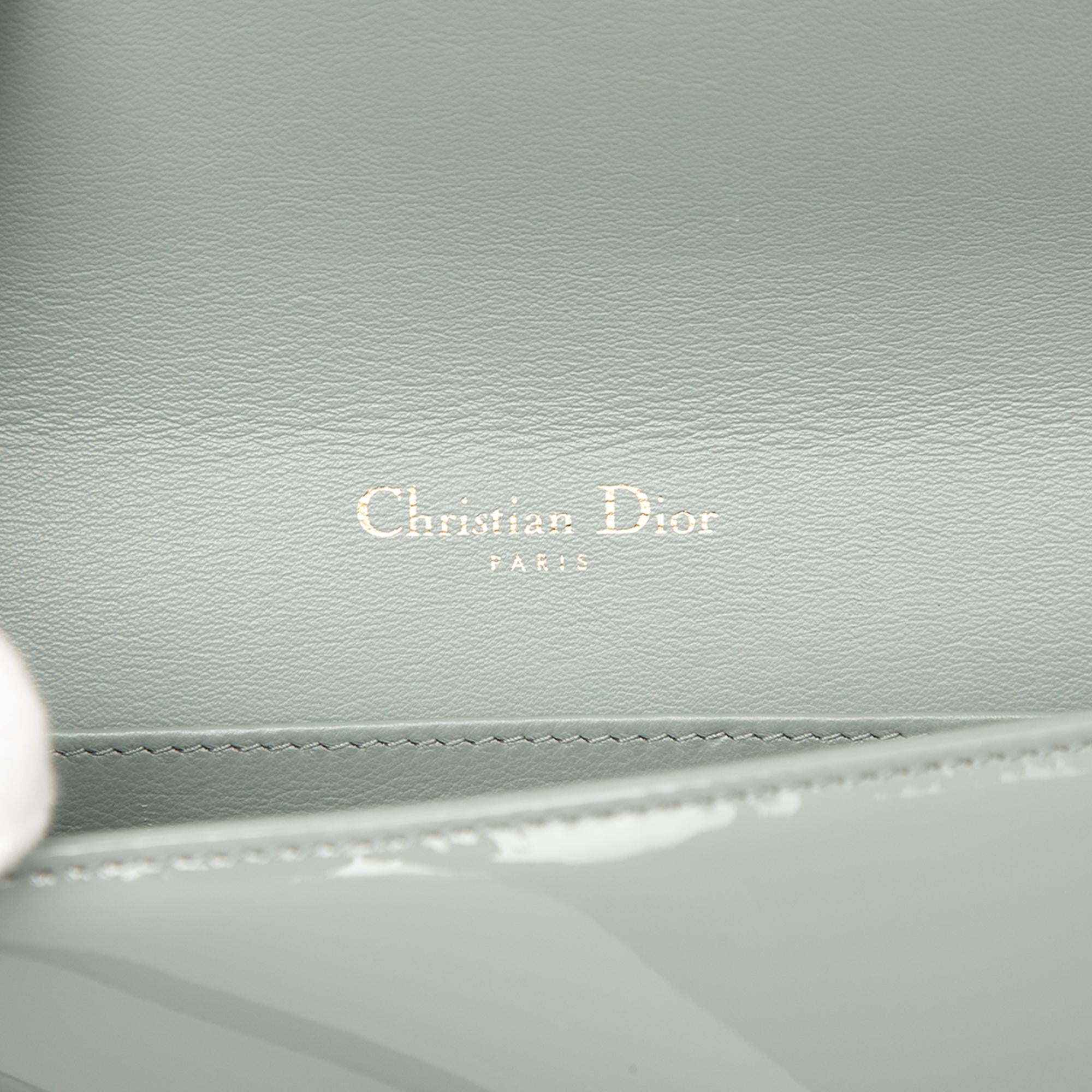 Dior Patent Cannage Lady Dior Wallet On Chain