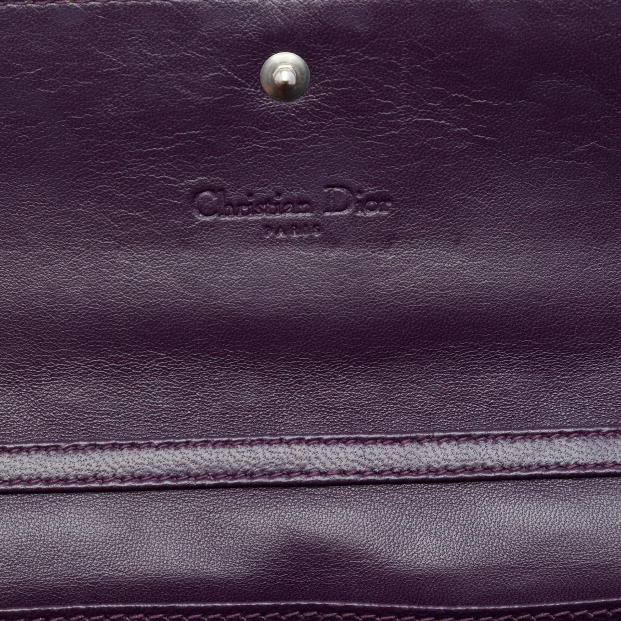 Dior Patent Cannage Lady Dior Wallet On Chain