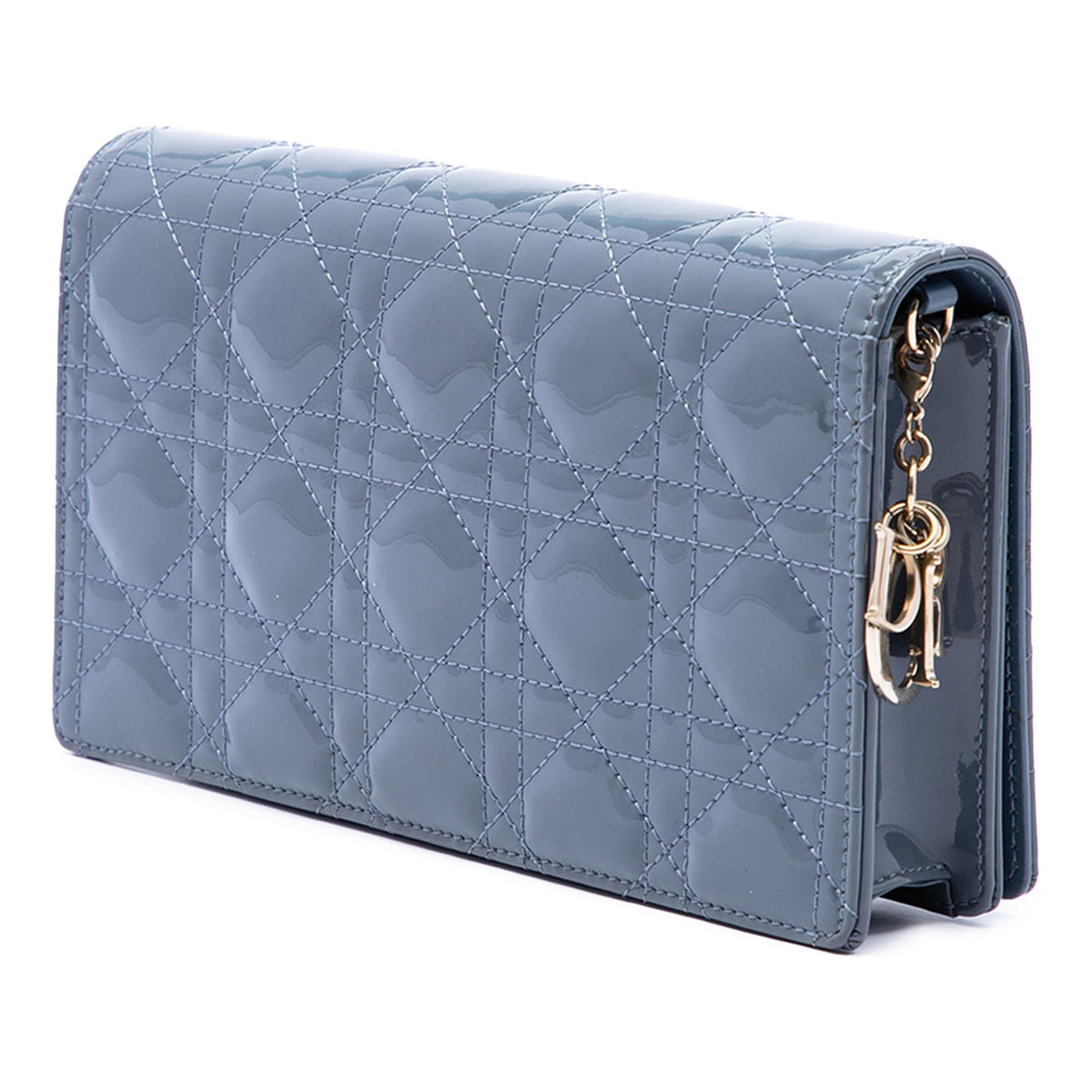 Dior Patent Cannage Lady Dior Wallet On Chain