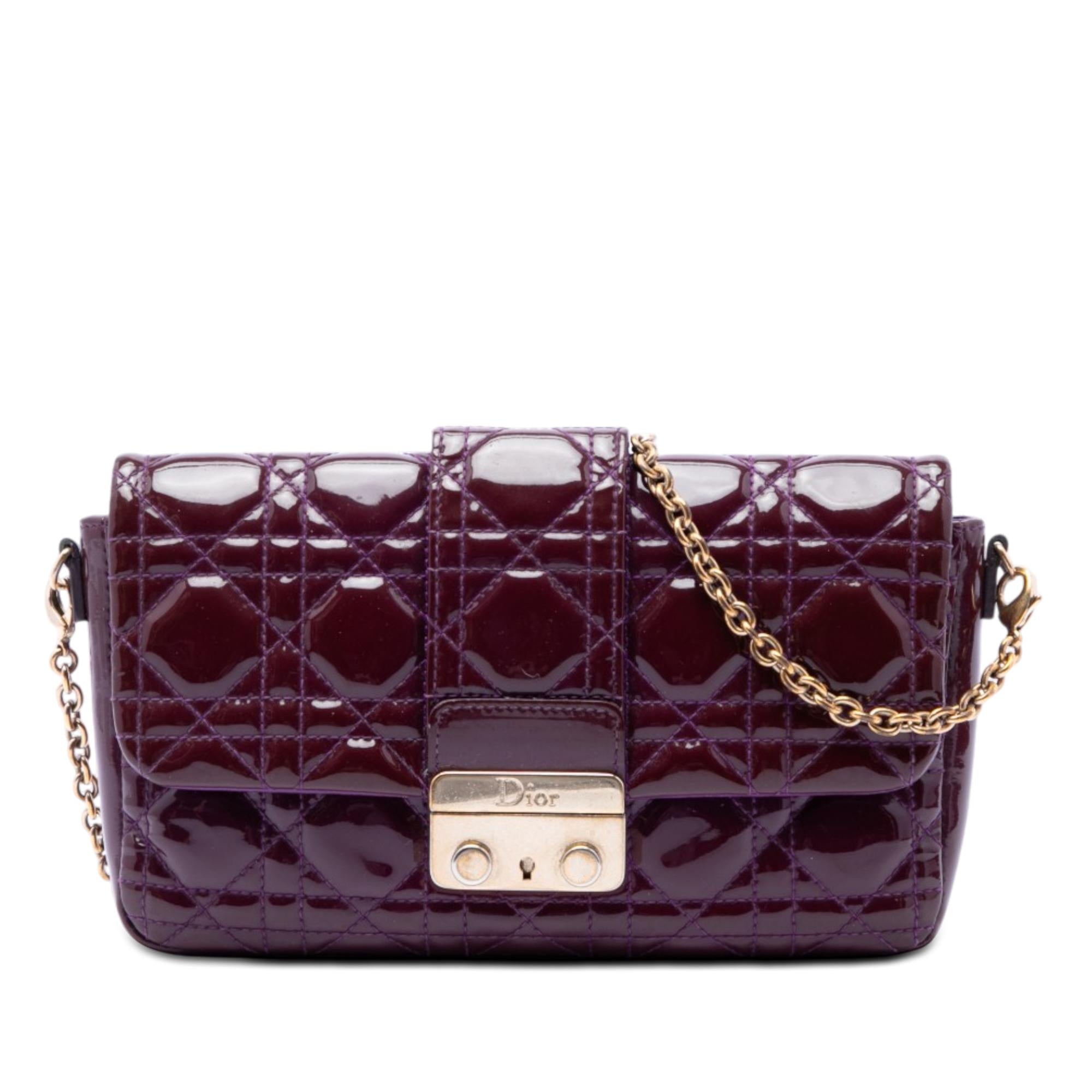 Dior Patent Cannage New Lock Pouch Crossbody