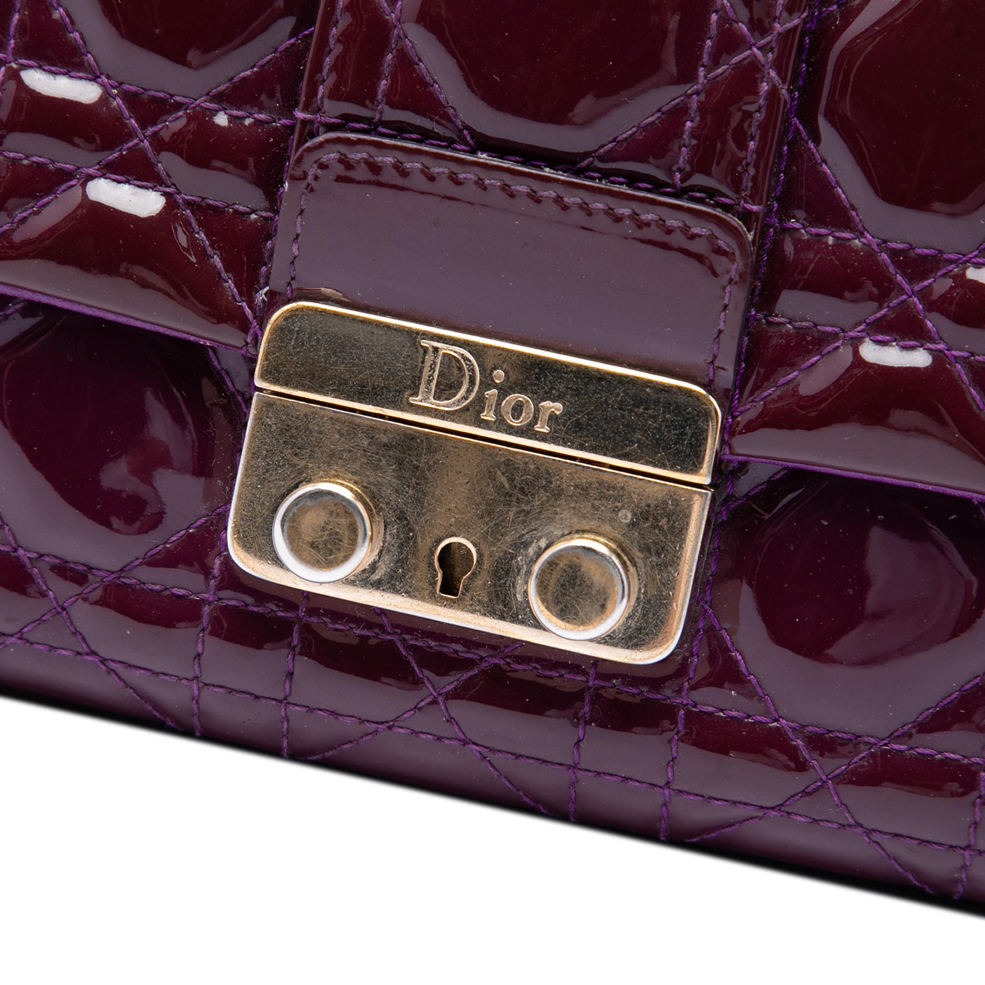 Dior Patent Cannage New Lock Pouch Crossbody