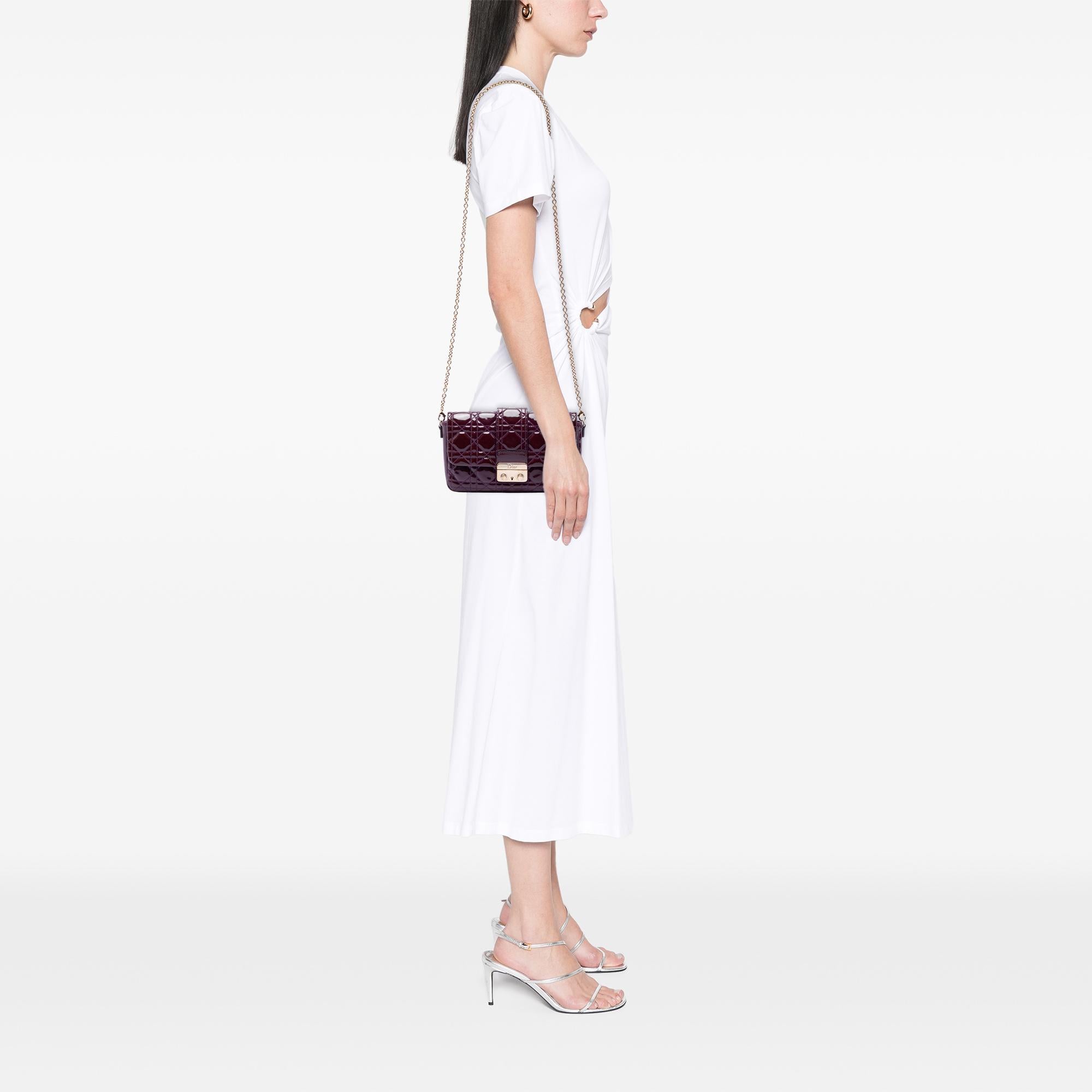Dior Patent Cannage New Lock Pouch Crossbody