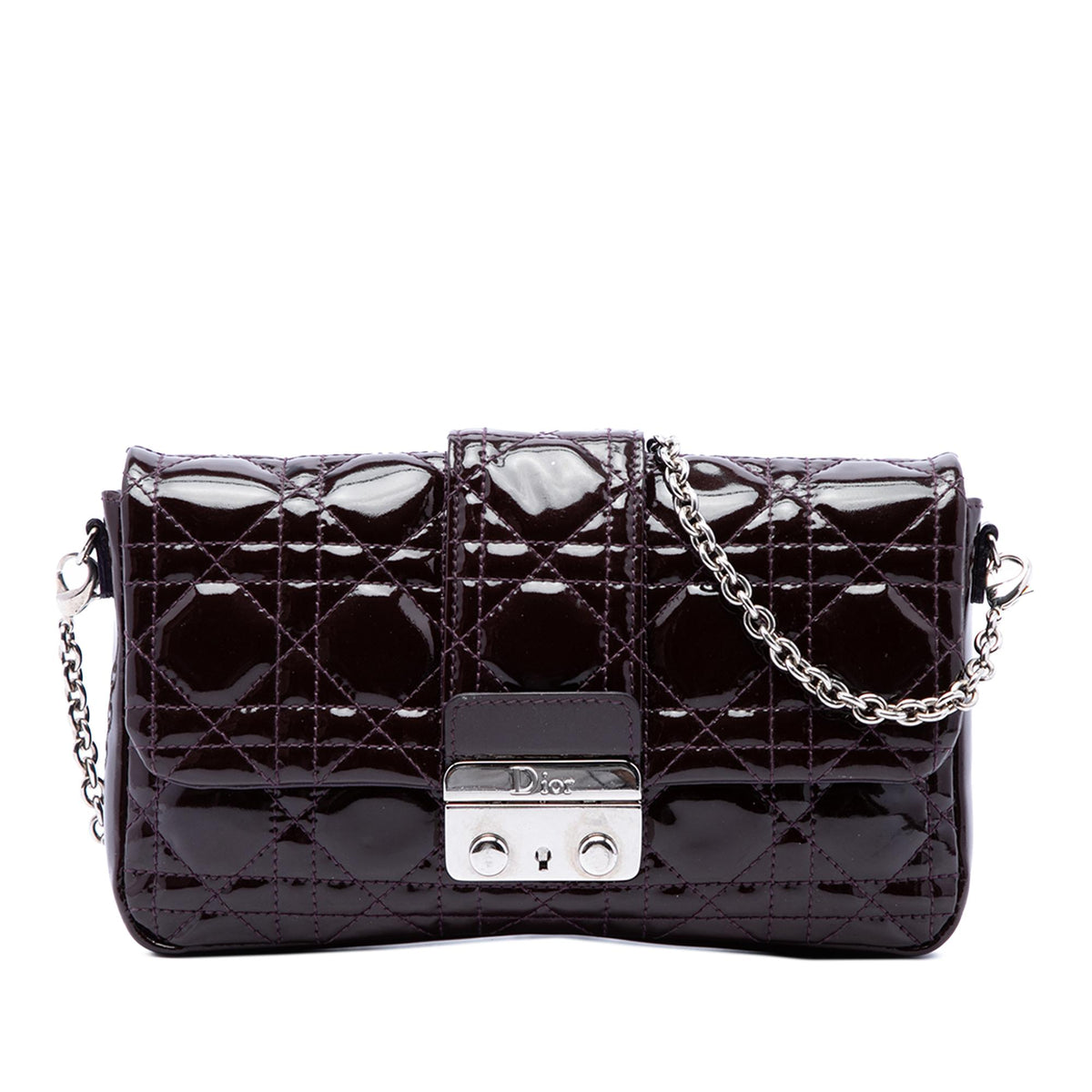 Dior Patent Cannage New Lock Pouch Crossbody
