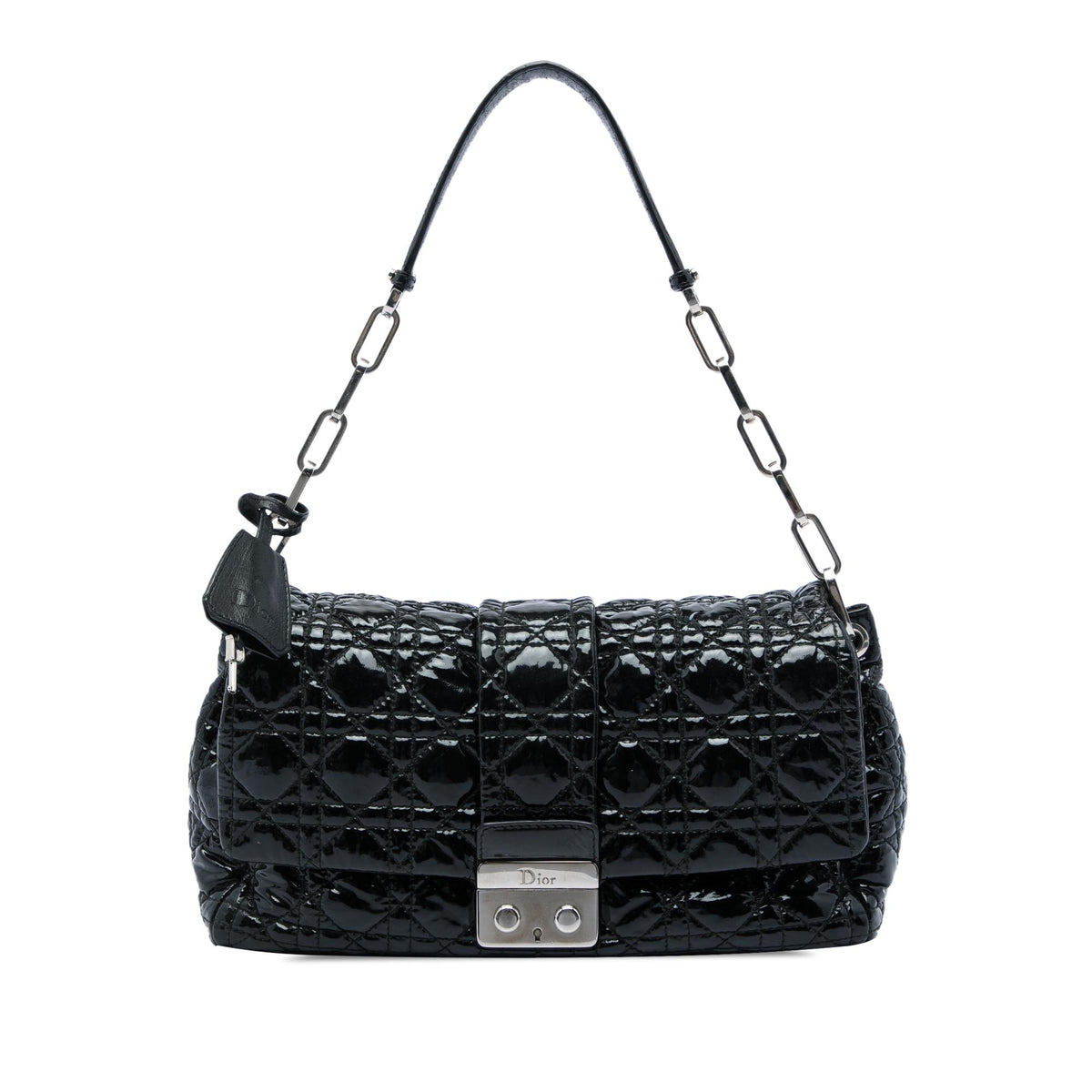 Dior Patent Cannage New Lock Shoulder Bag