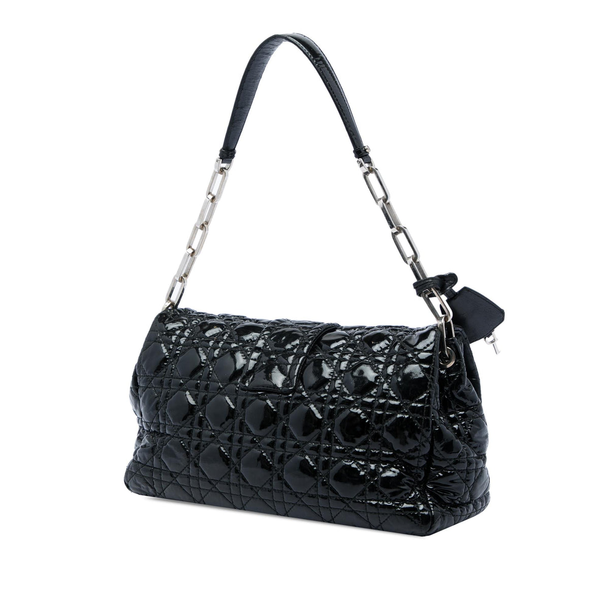 Dior Patent Cannage New Lock Shoulder Bag