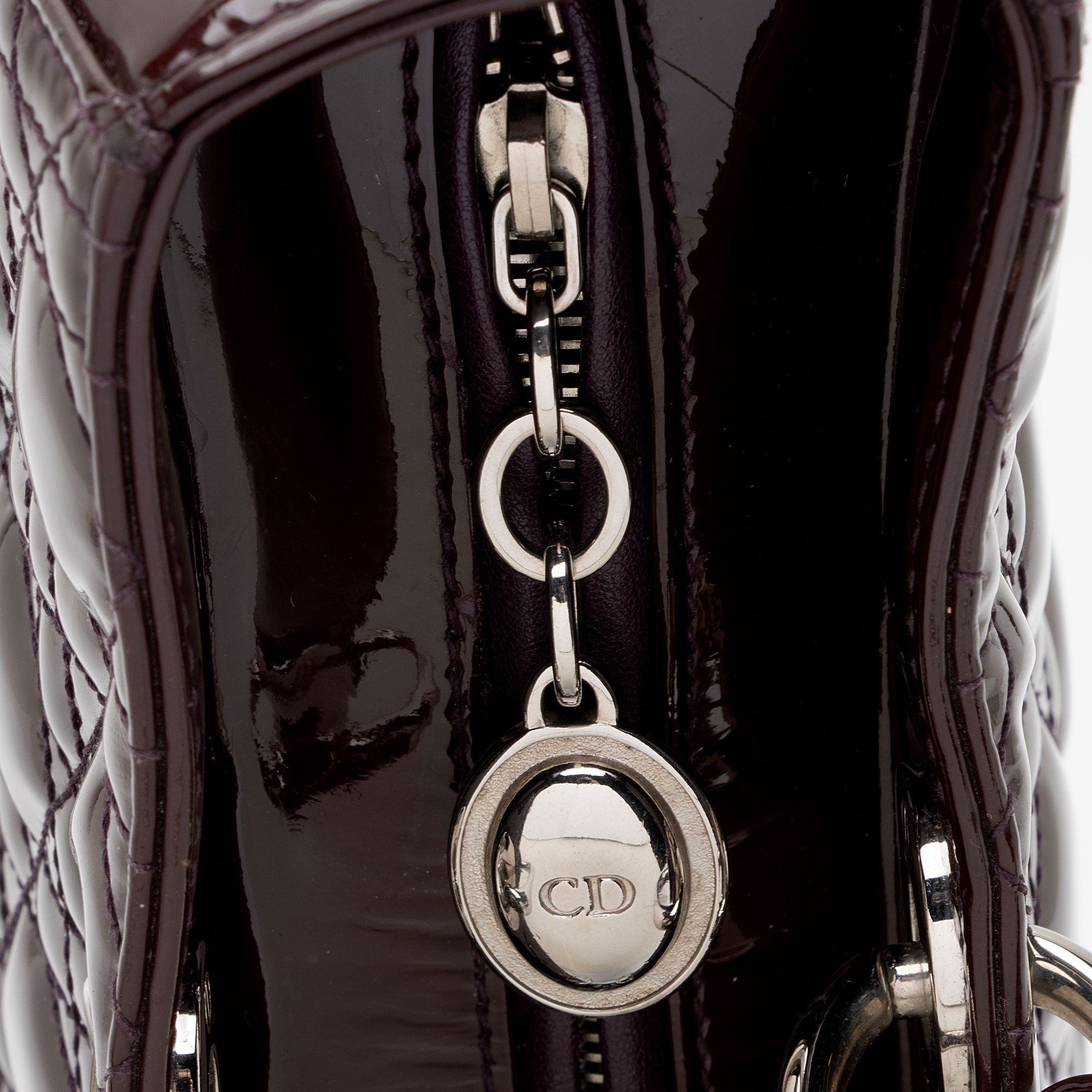 Dior Patent Leather Lady Dior Large Tote (SHF-5trAE8)