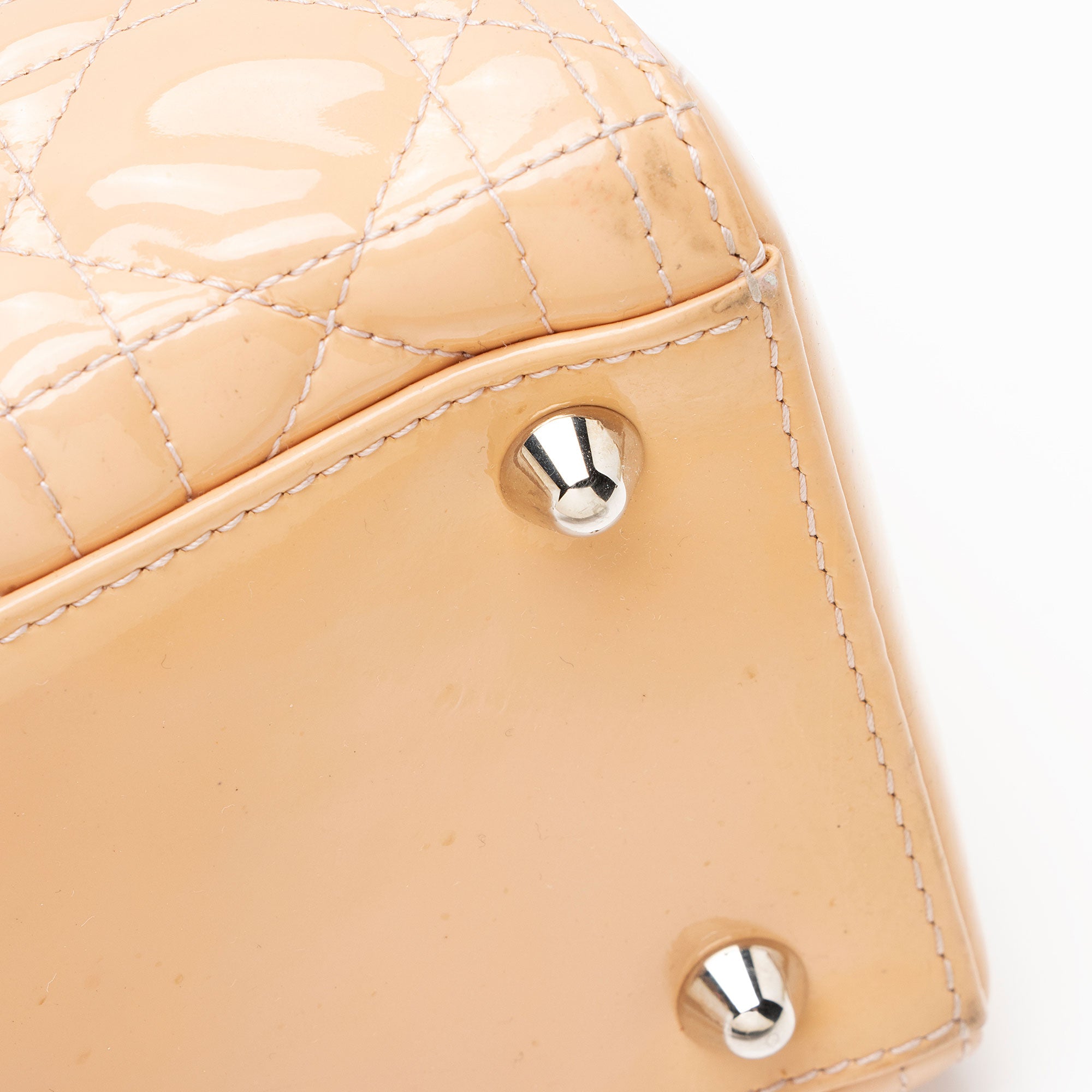 Dior Patent Leather Lady Dior Large Tote (SHF-2qzbI4)