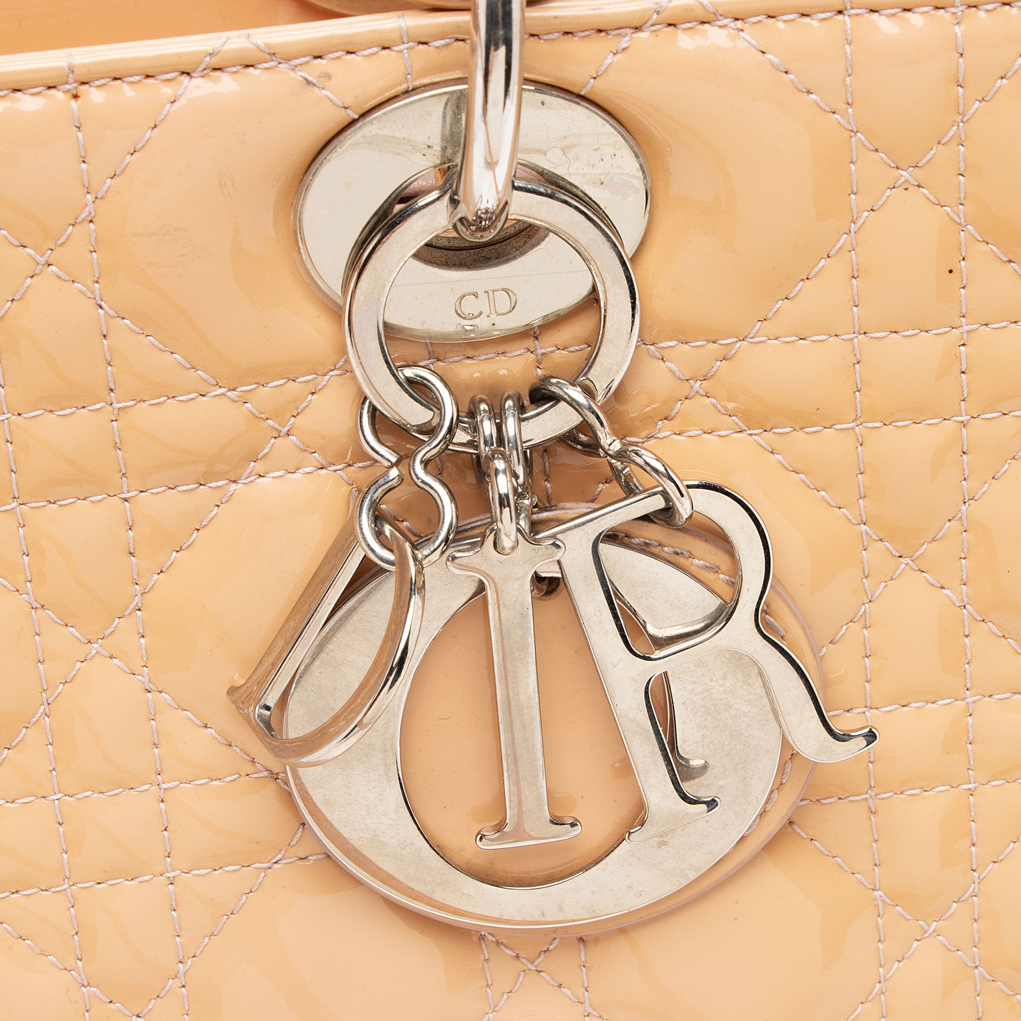 Dior Patent Leather Lady Dior Large Tote (SHF-2qzbI4)