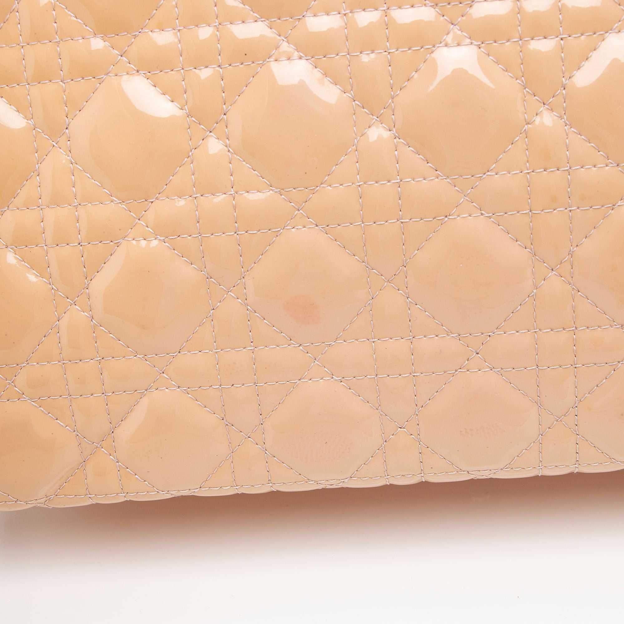 Dior Patent Leather Lady Dior Large Tote (SHF-2qzbI4)