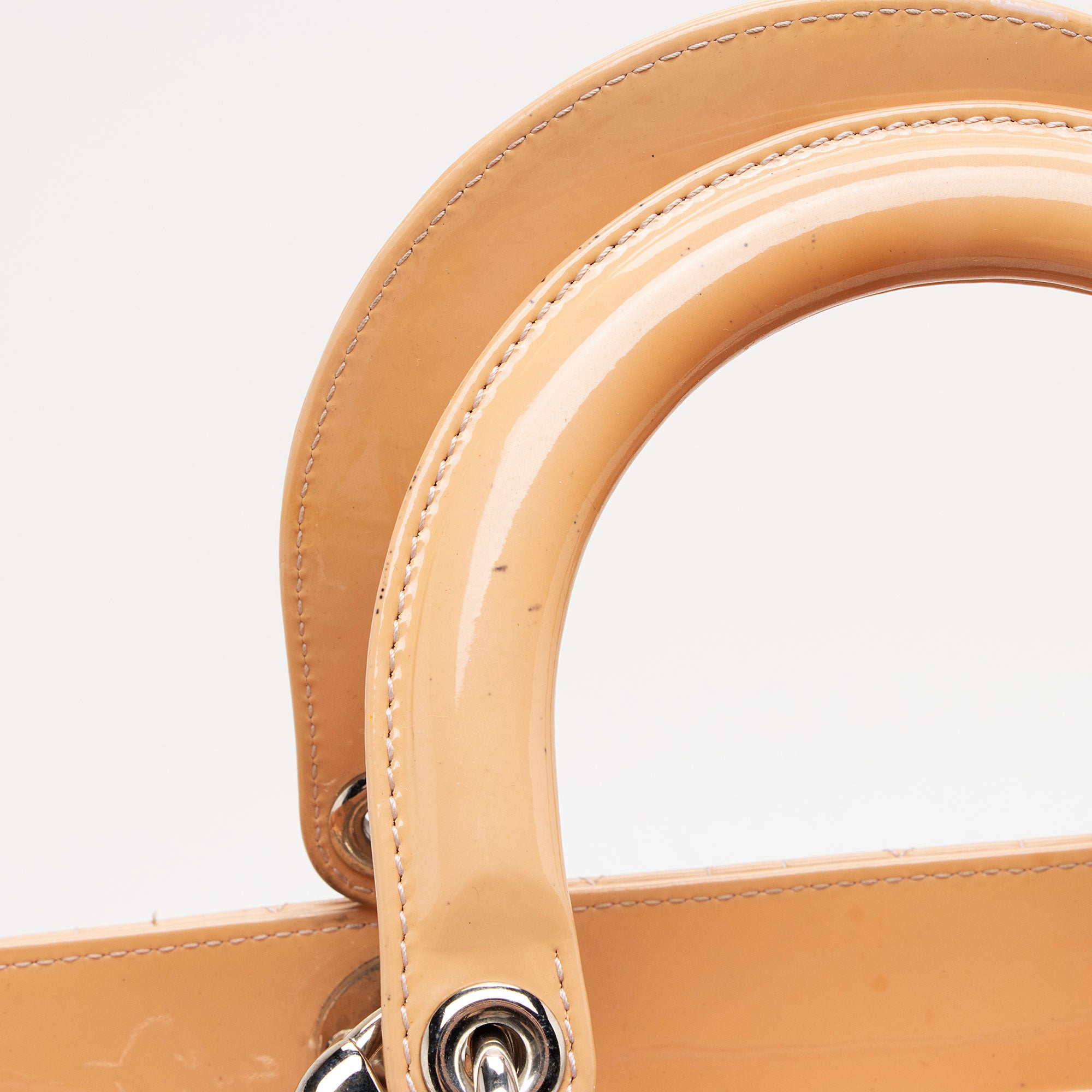 Dior Patent Leather Lady Dior Large Tote (SHF-2qzbI4)