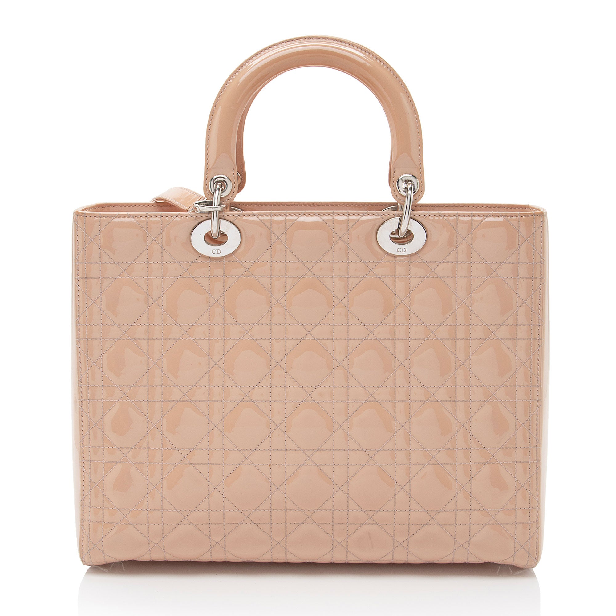 Dior Patent Leather Lady Dior Large Tote (SHF-oF5d9t)