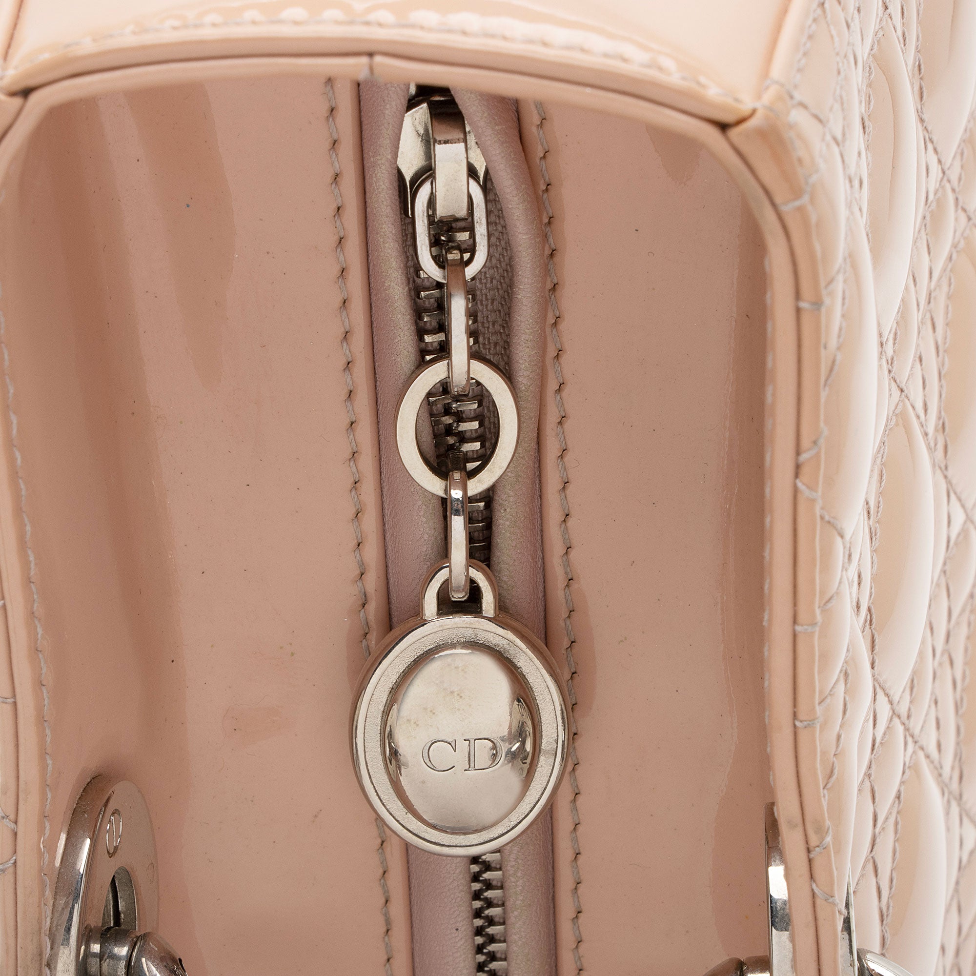 Dior Patent Leather Lady Dior Large Tote (SHF-oF5d9t)