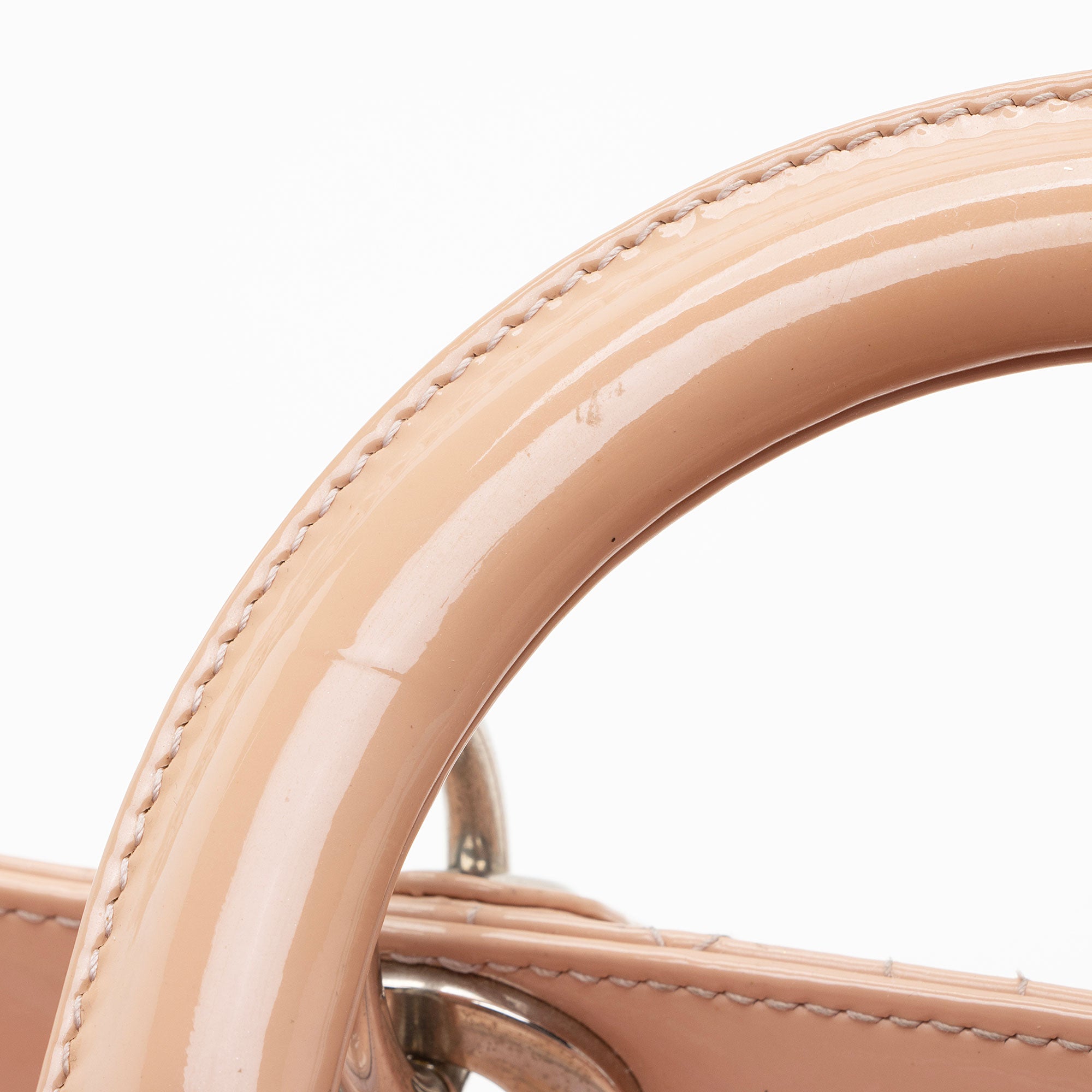 Dior Patent Leather Lady Dior Large Tote (SHF-oF5d9t)