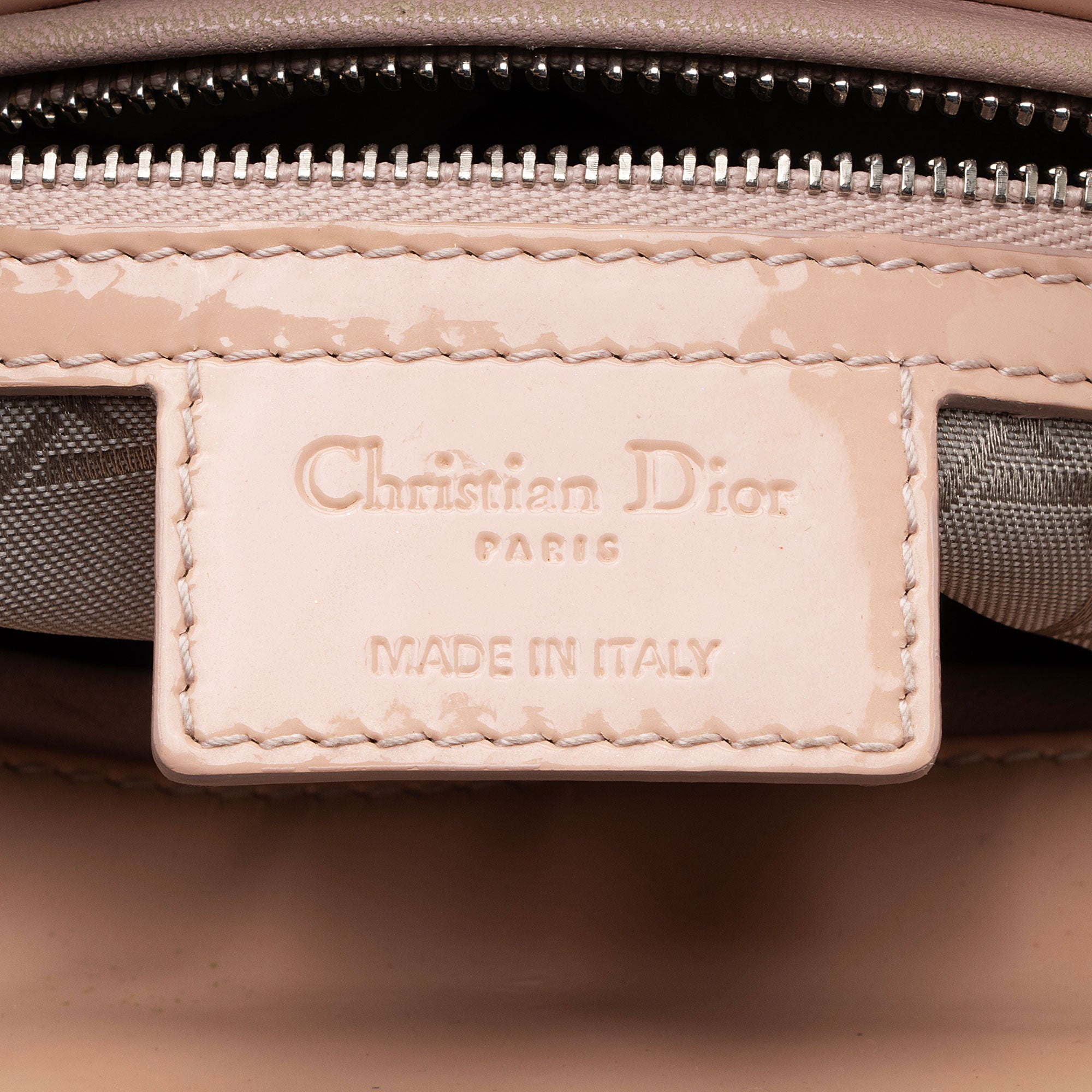 Dior Patent Leather Lady Dior Large Tote (SHF-oF5d9t)