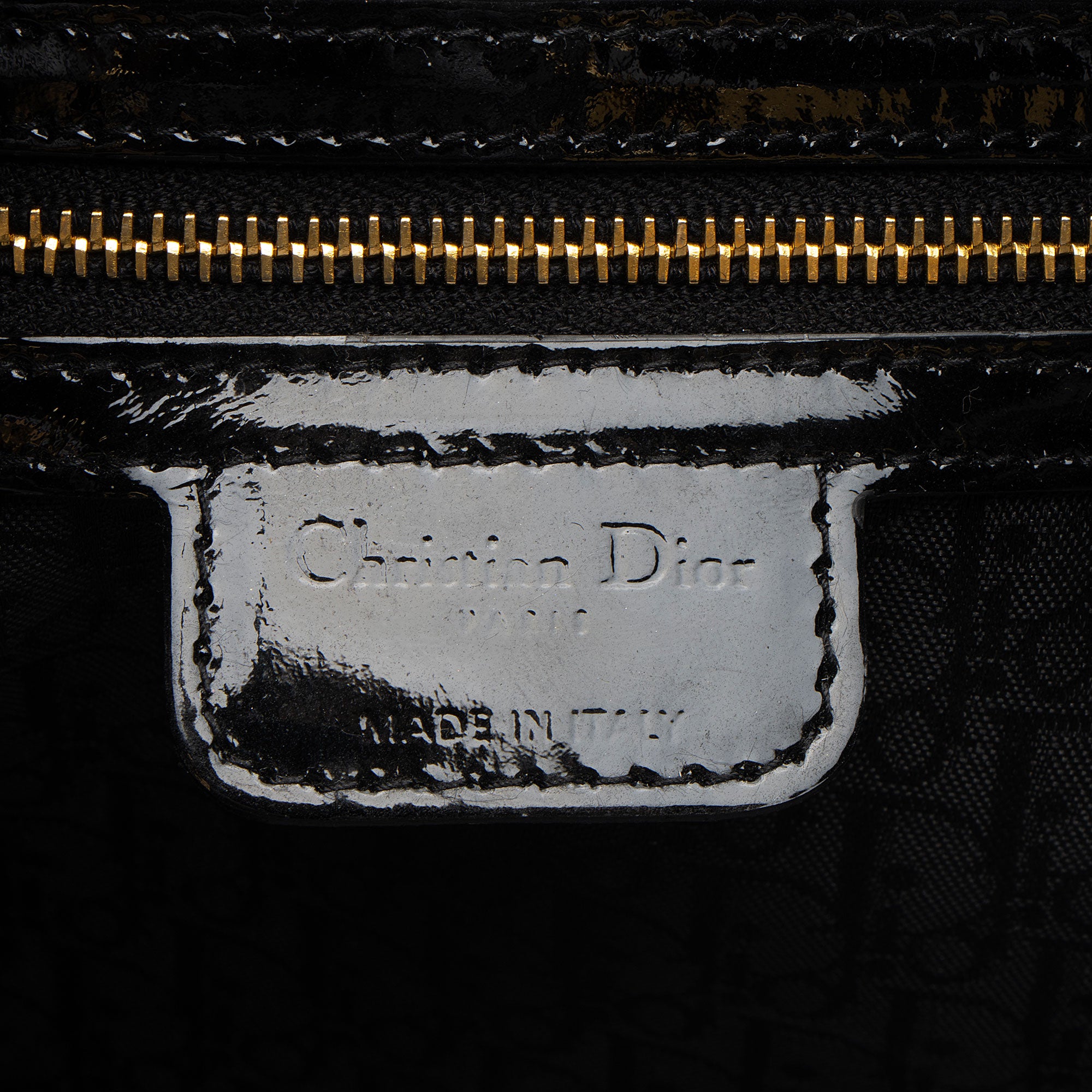 Dior Patent Leather Lady Dior Large Tote (SHF-GVZhUv)